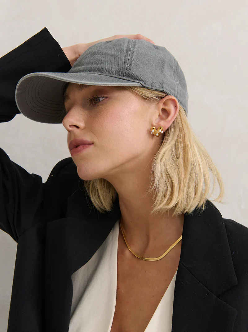 Christina Baseball Cap Washed Charcoal - Image 5