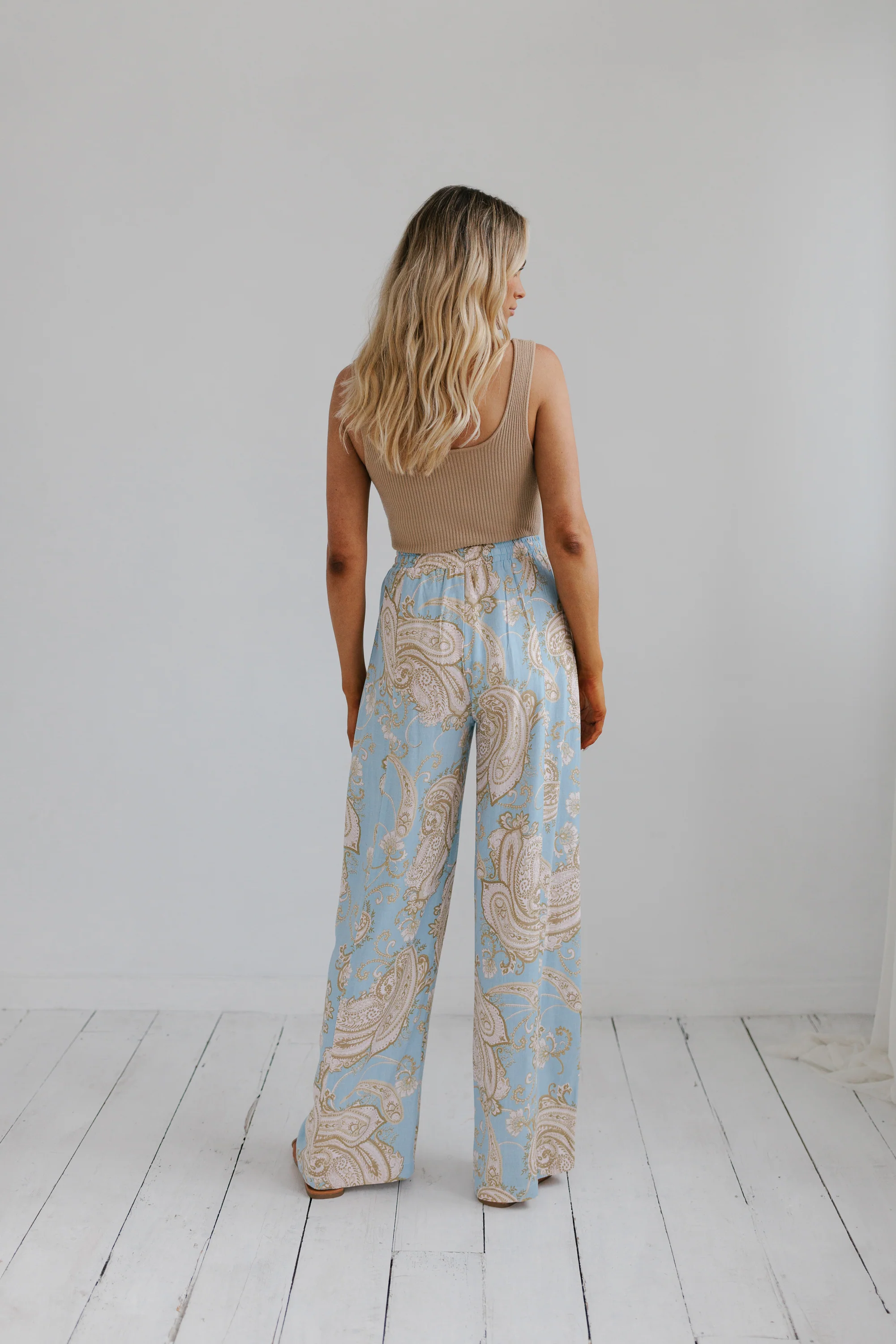 Citta Pants Sky Blue Paisley Print - Image 12