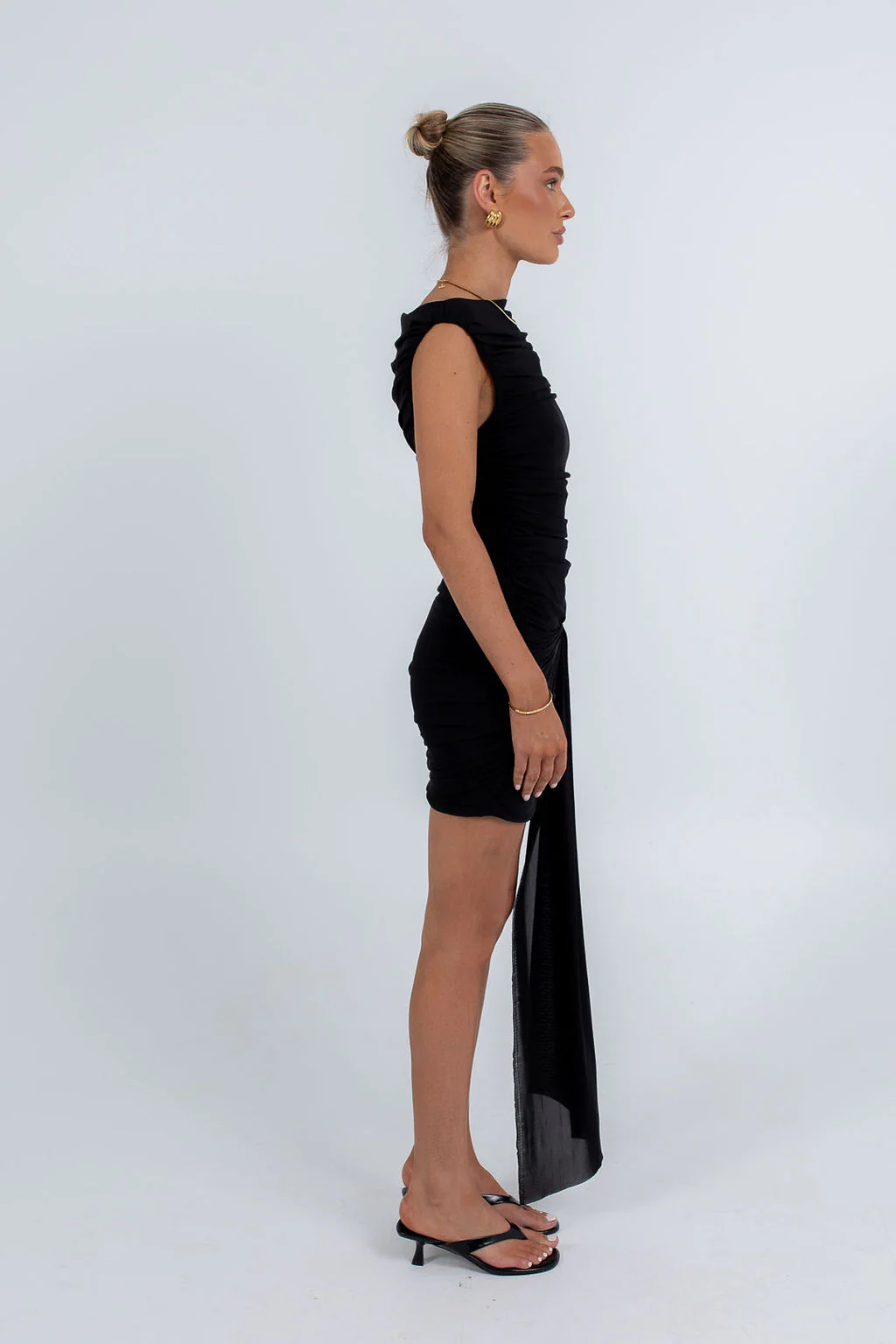 Cleo Mini Dress Black - Image 6