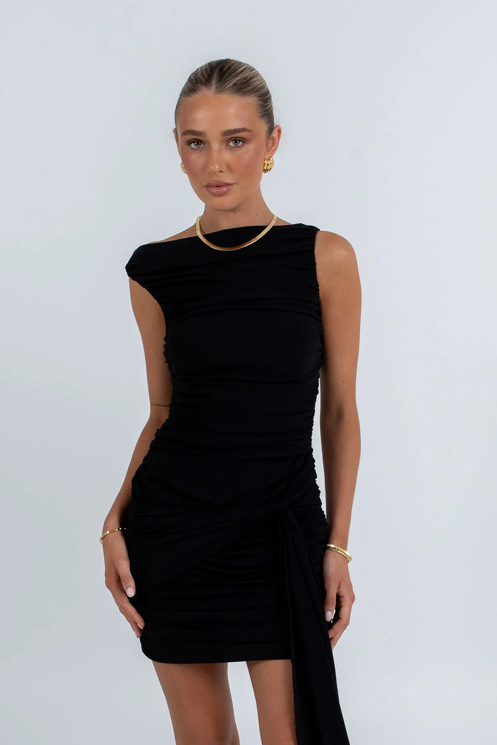 Cleo Mini Dress Black - Image 7