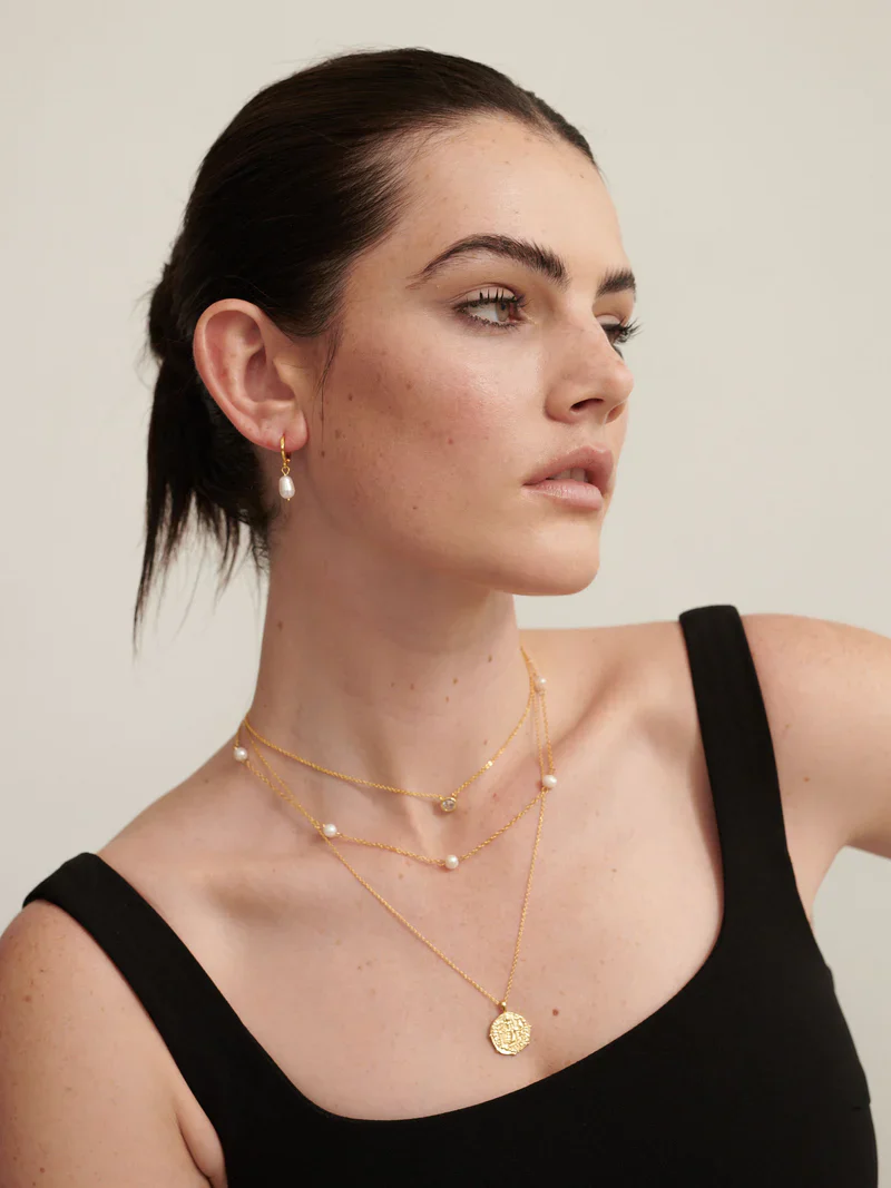 Coin Charm Necklace Gold - Image 5