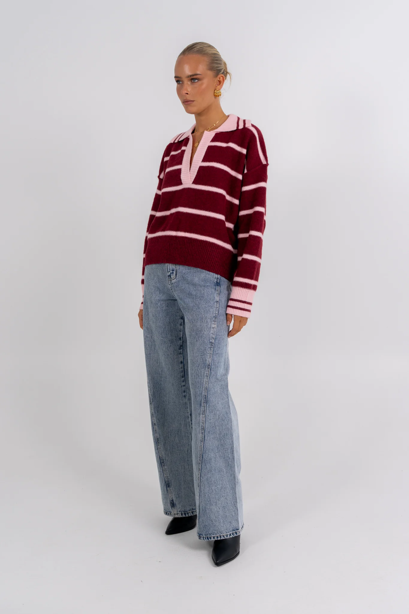 Alex Jumper Burgundy - Image 3