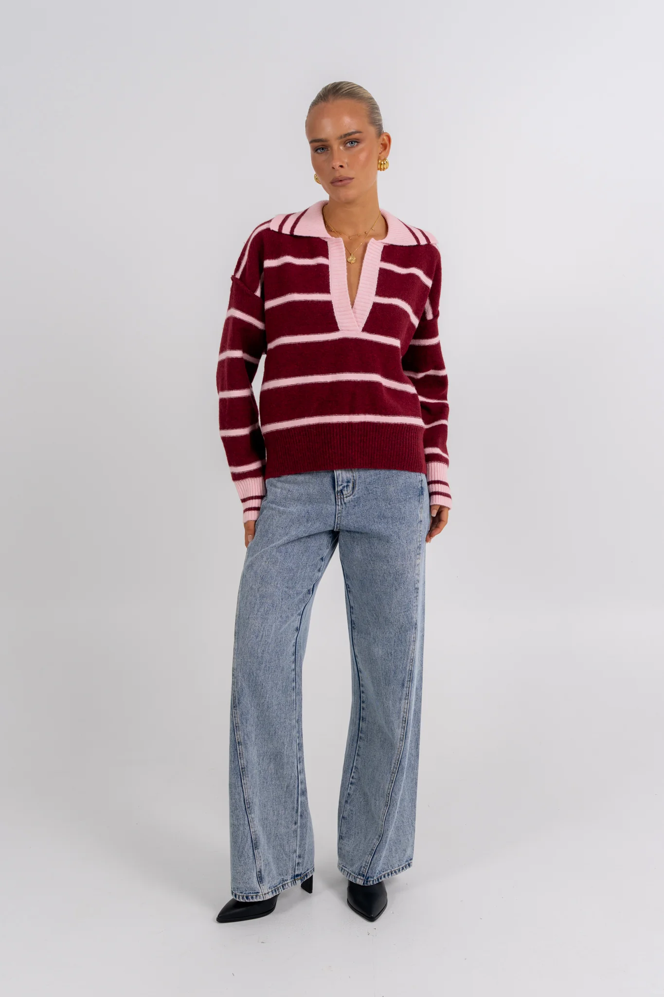 Alex Jumper Burgundy - Image 6