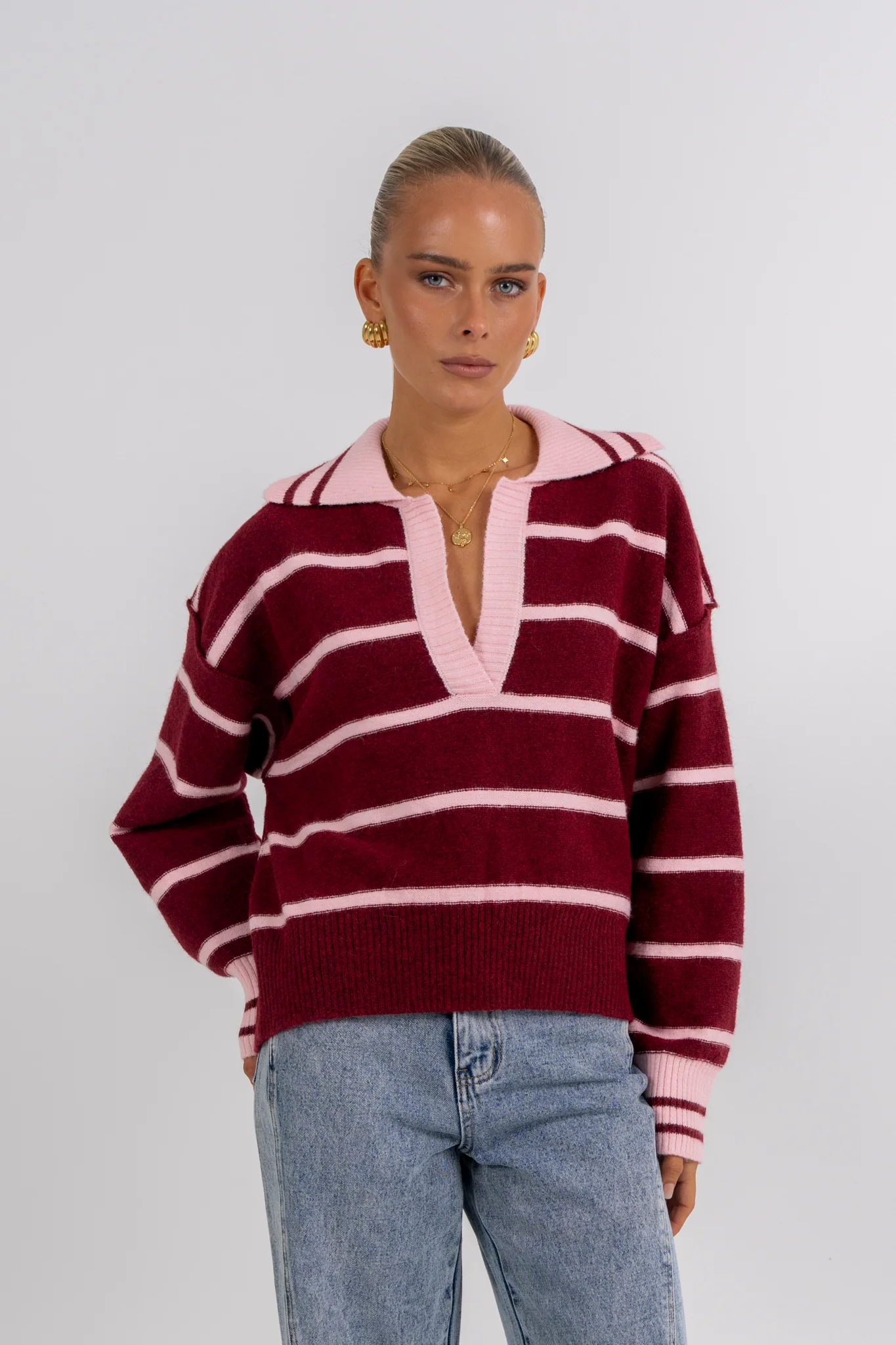 Alex Jumper Burgundy - Image 8