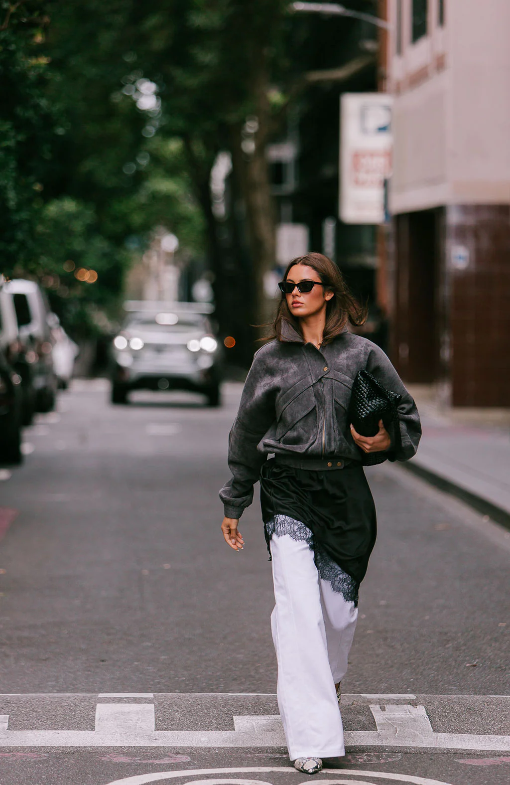 PRE ORDER Aliyah Bomber Jacket Charcoal - Image 11