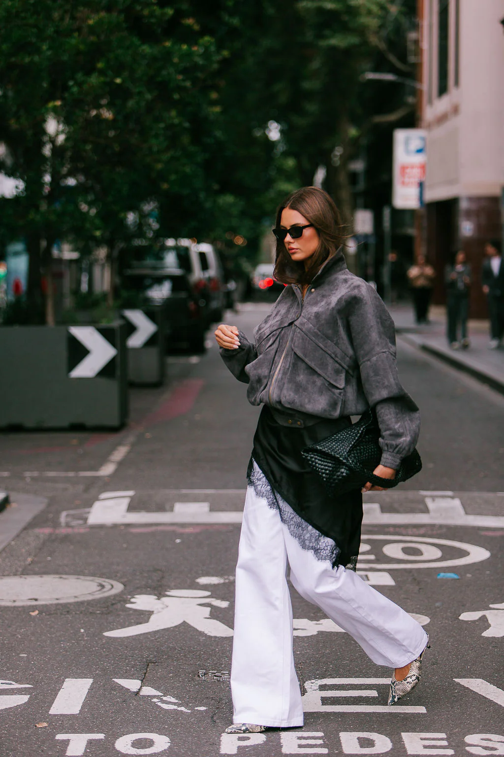 PRE ORDER Aliyah Bomber Jacket Charcoal - Image 5