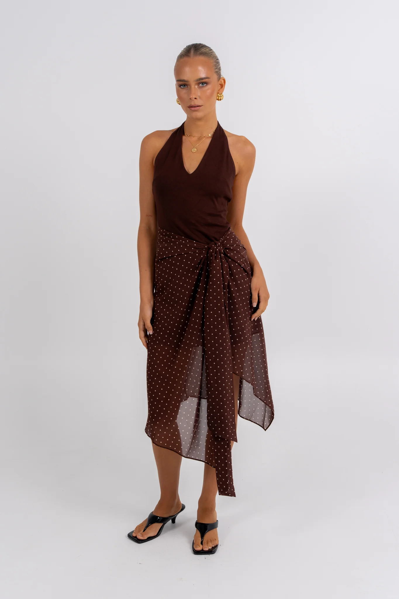Deering Halter Dress Polka Dot - Image 11