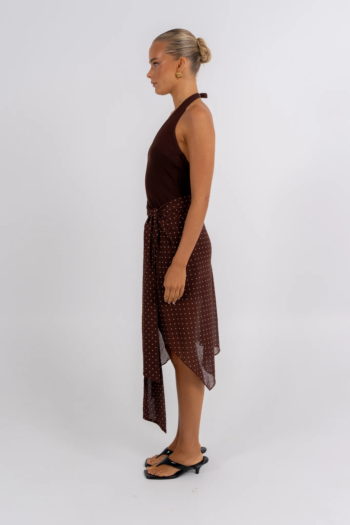 Deering Halter Dress Polka Dot - Image 12