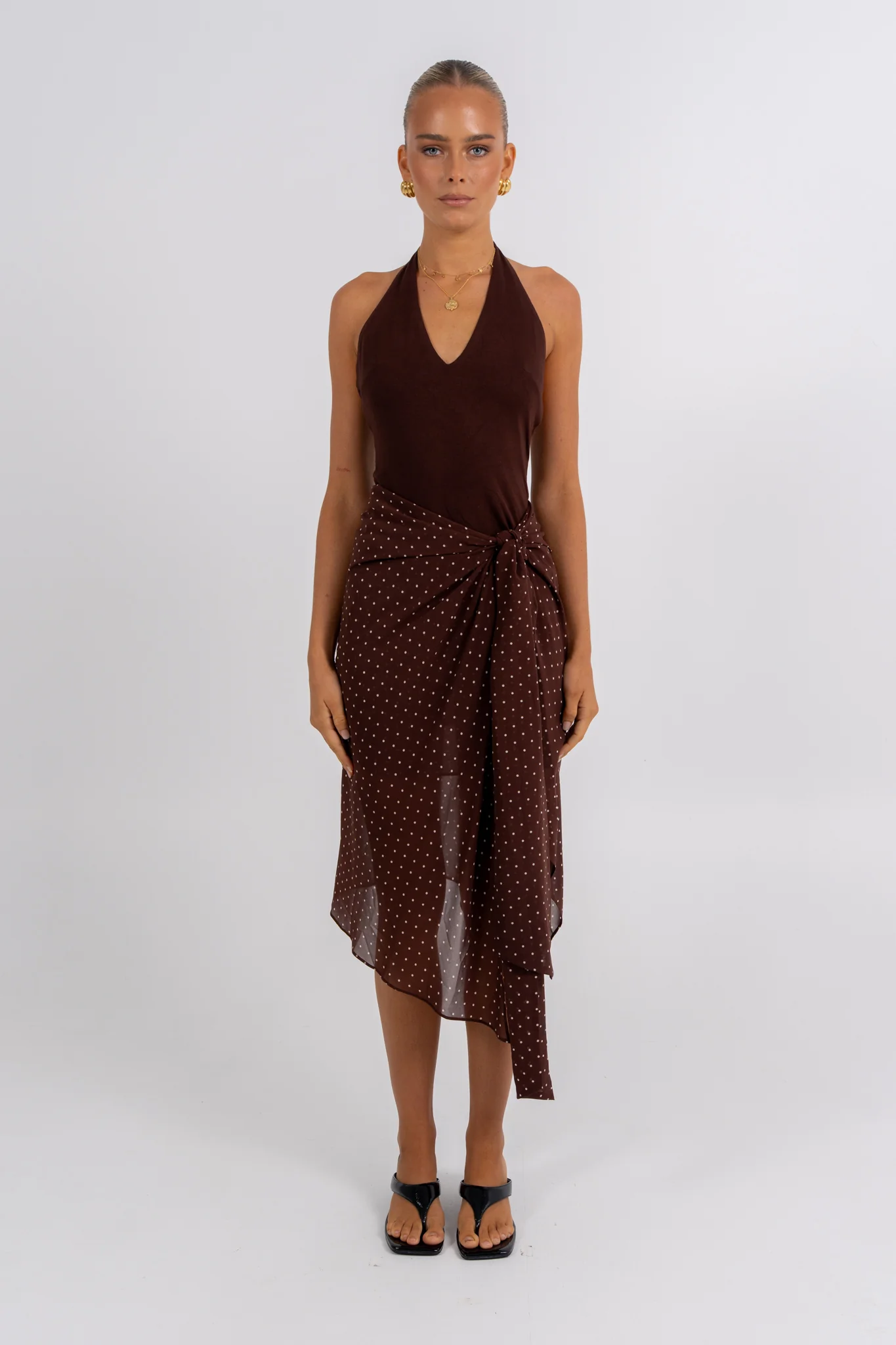 Deering Halter Dress Polka Dot - Image 2