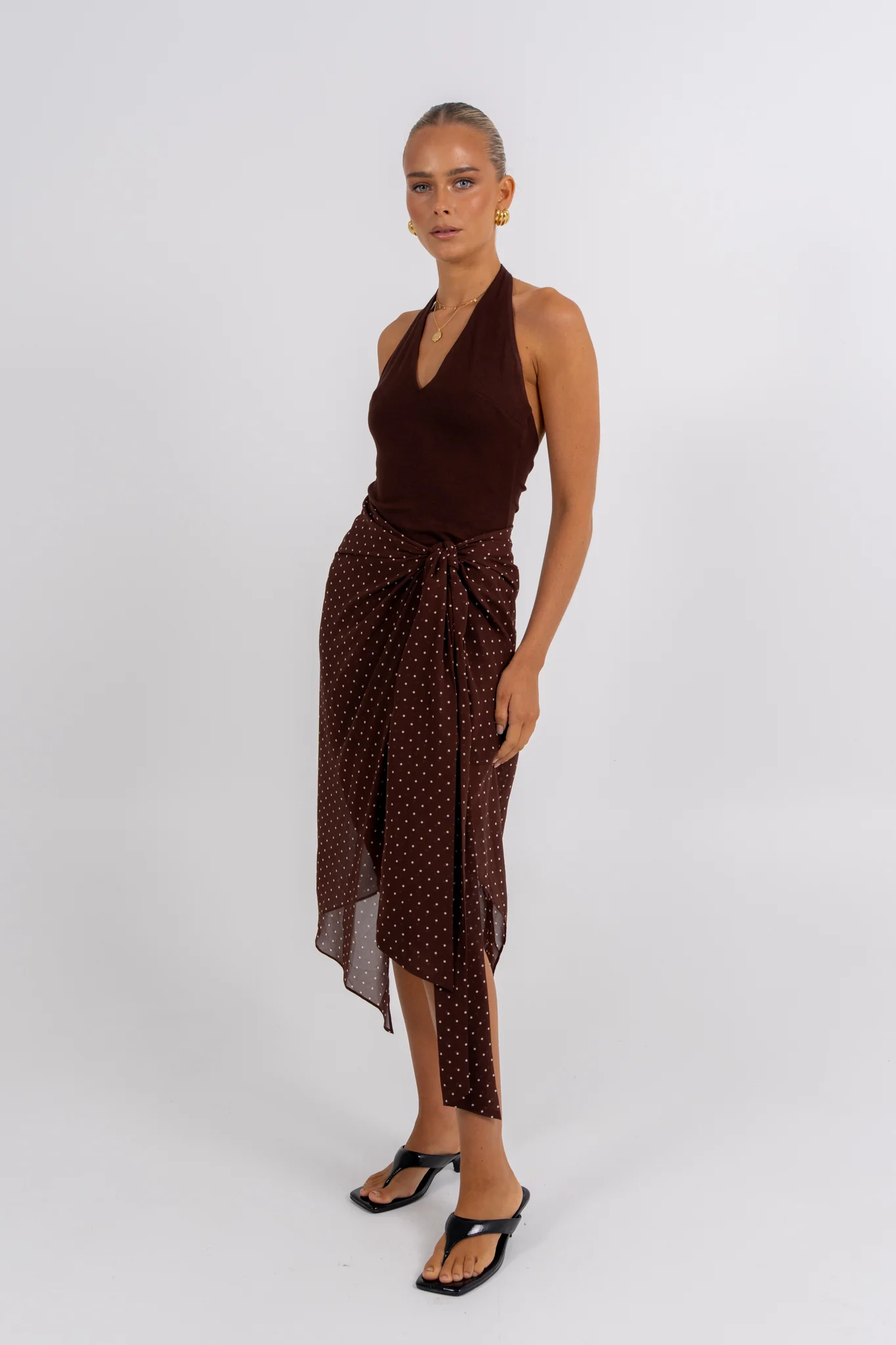 Deering Halter Dress Polka Dot - Image 4