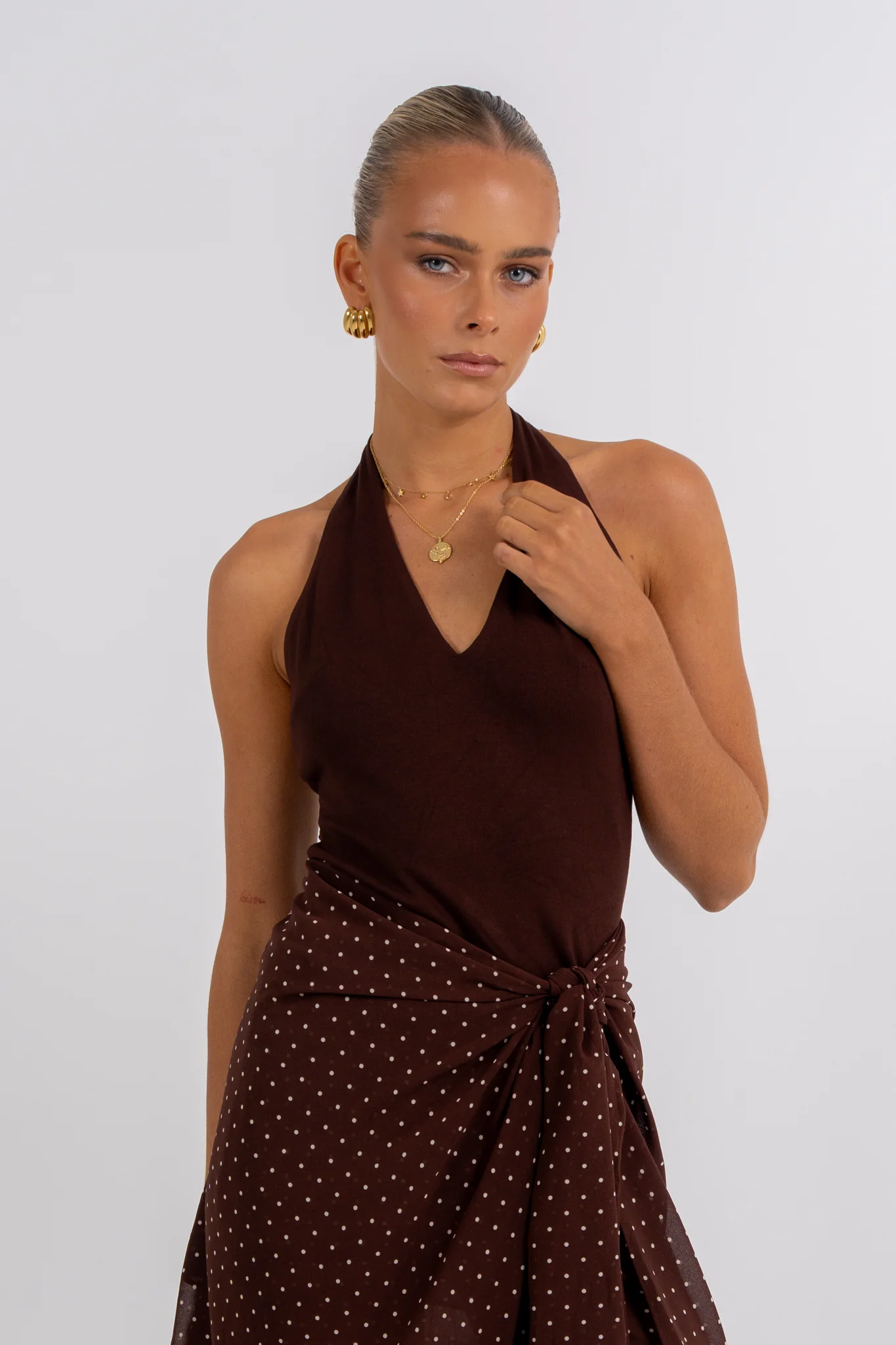 Deering Halter Dress Polka Dot - Image 7