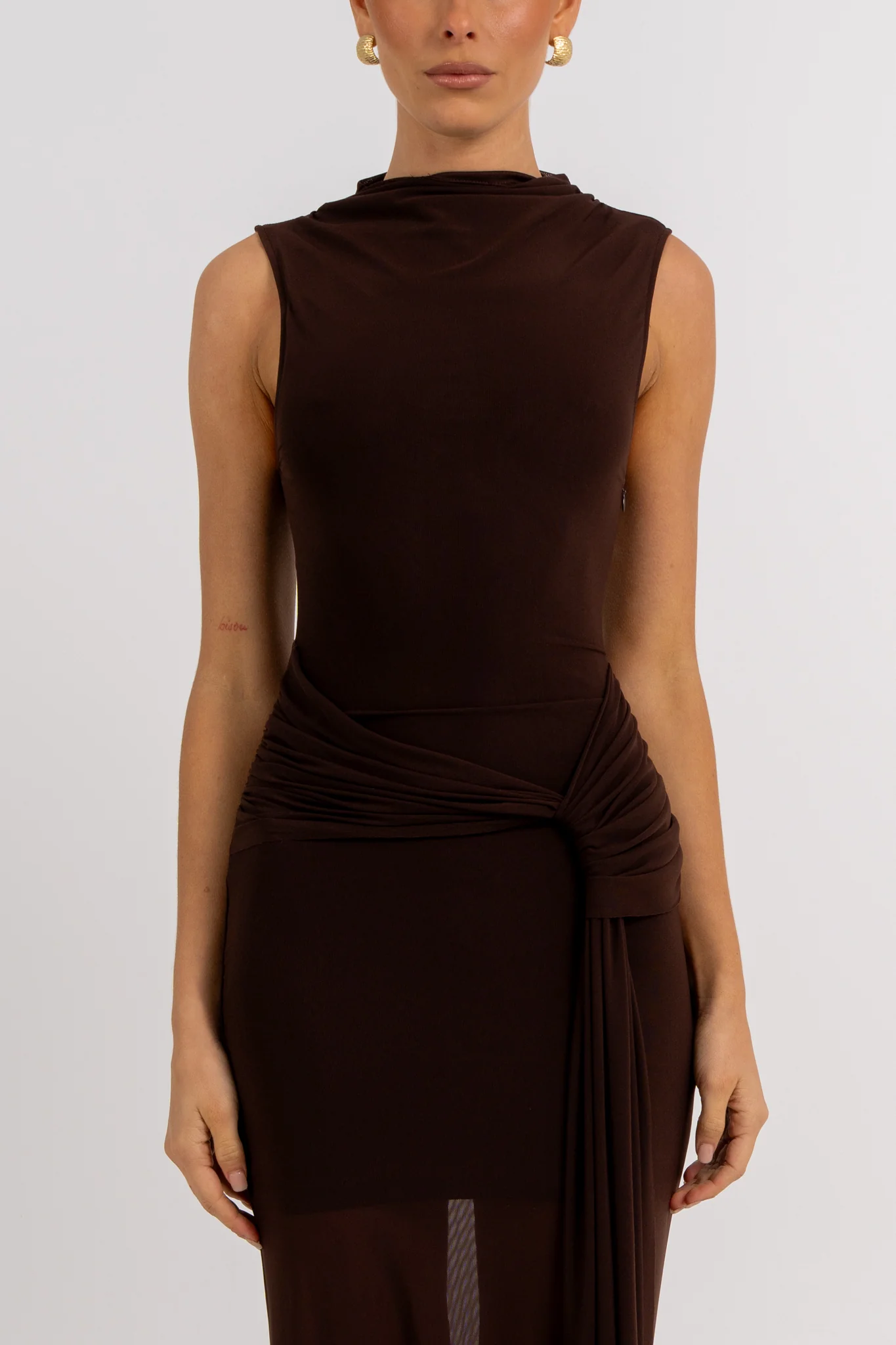Dominic Maxi Dress Chocolate - Image 4