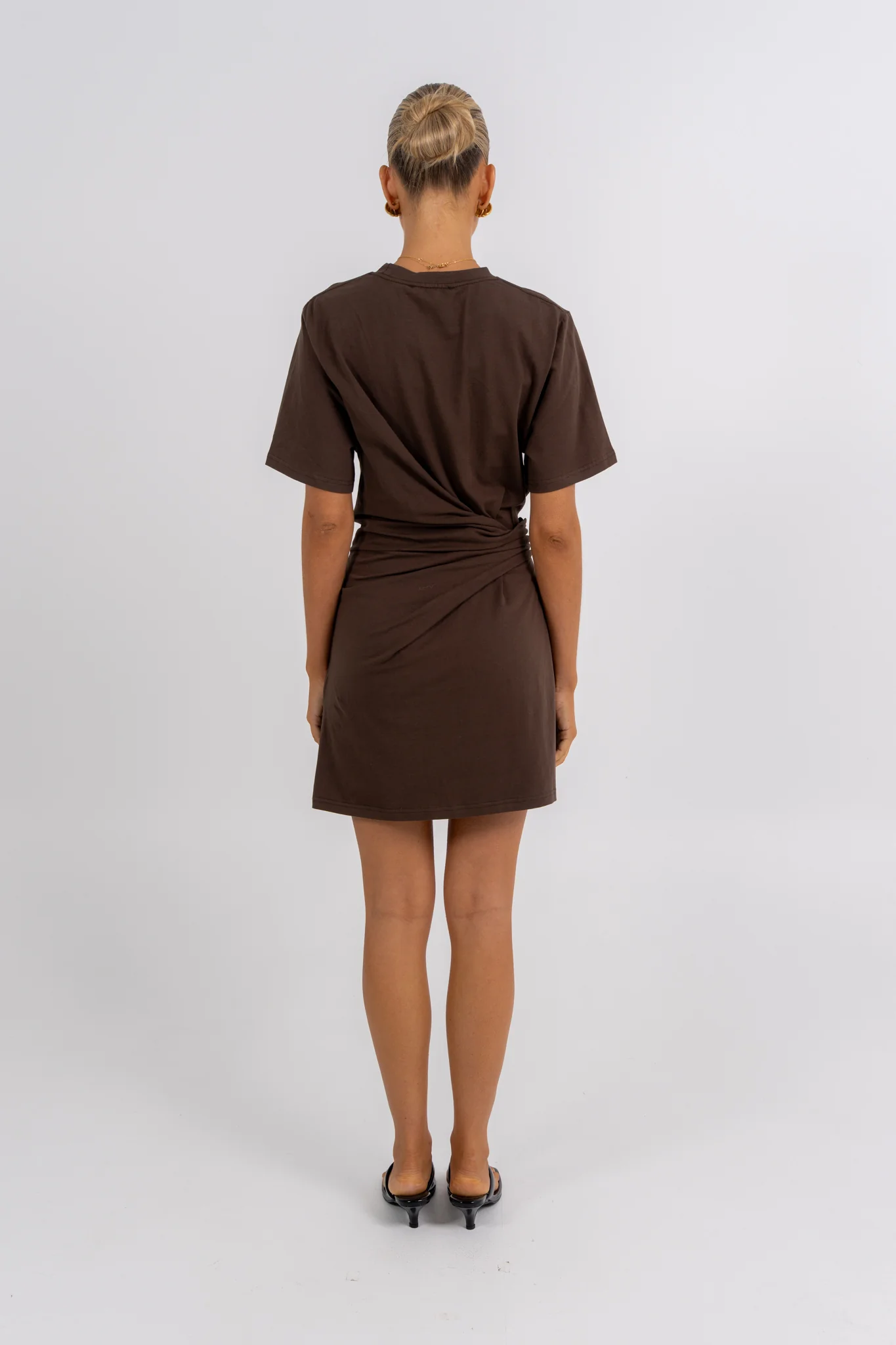 Gwendolyn Mini Dress Chocolate - Image 4