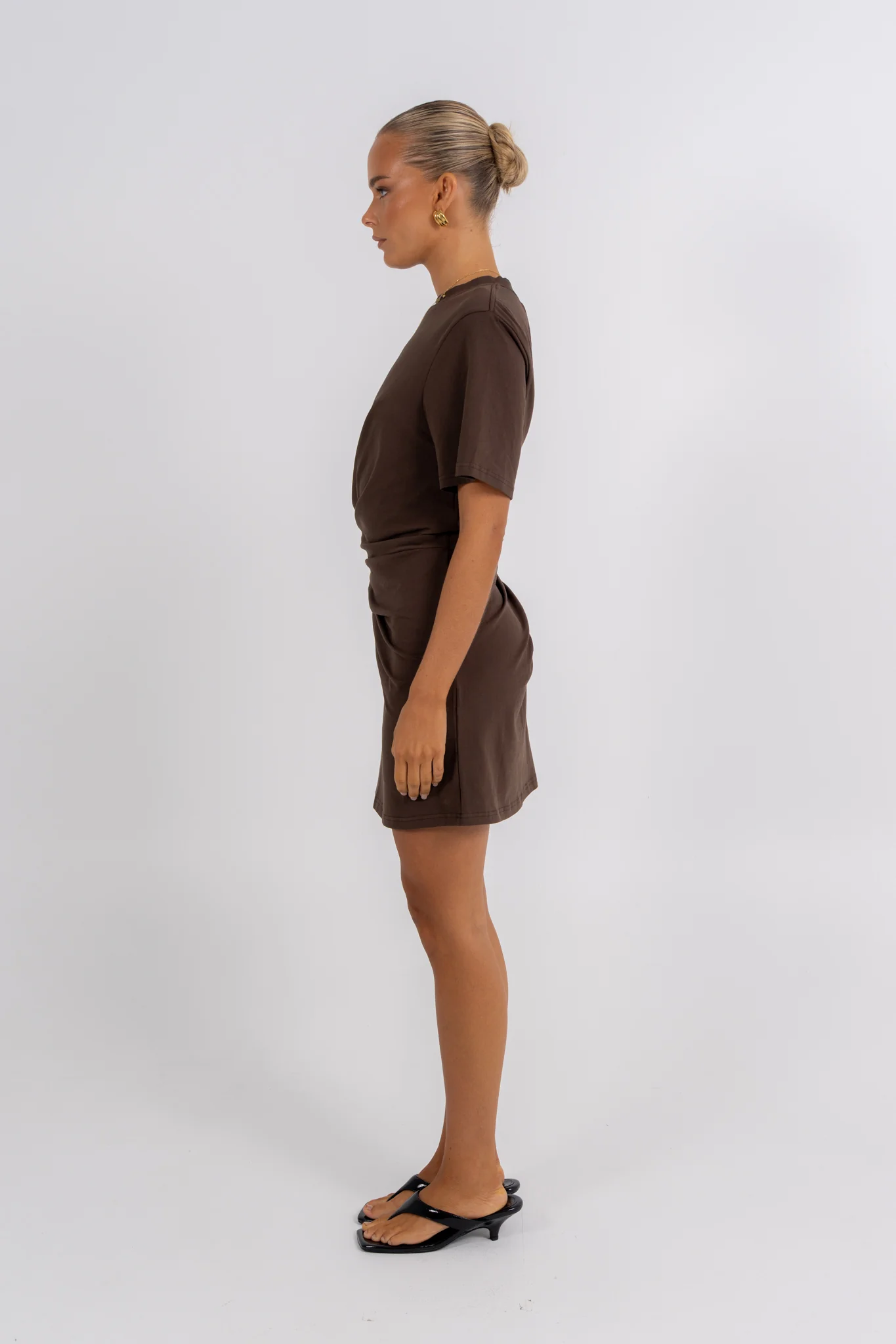 Gwendolyn Mini Dress Chocolate - Image 7