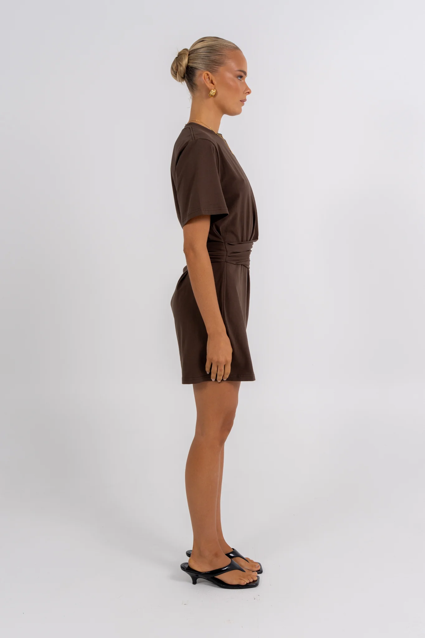 Gwendolyn Mini Dress Chocolate - Image 9