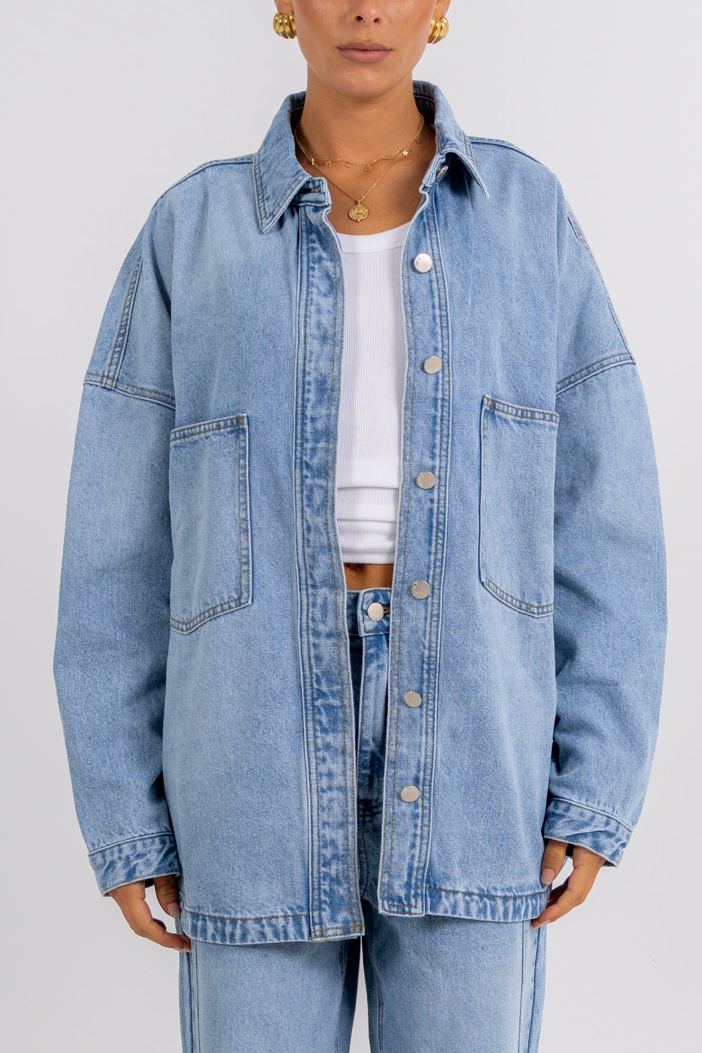 Ilou Denim Shirt Light Vintage - Image 8