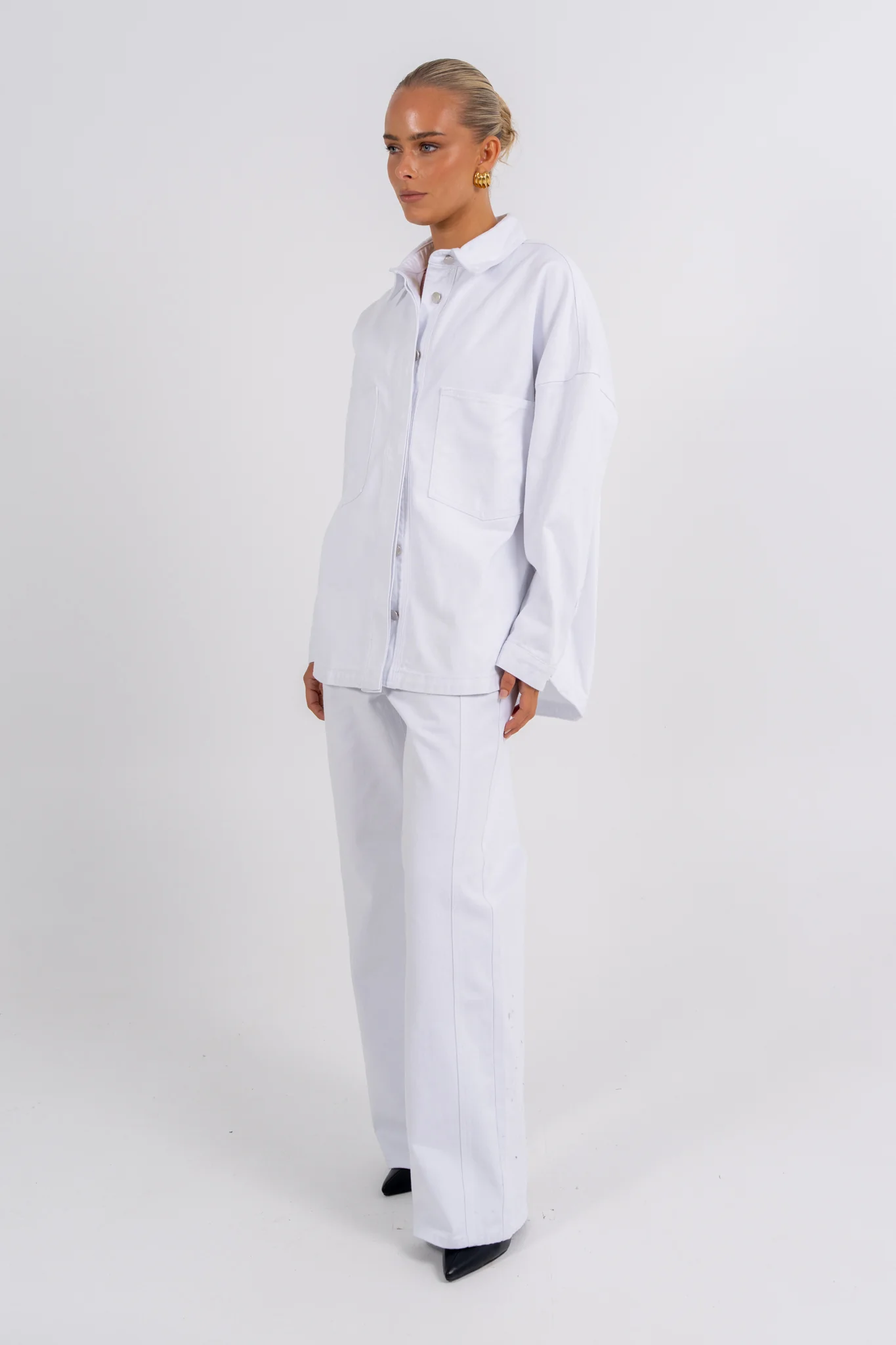 Ilou Denim Shirt White - Image 10