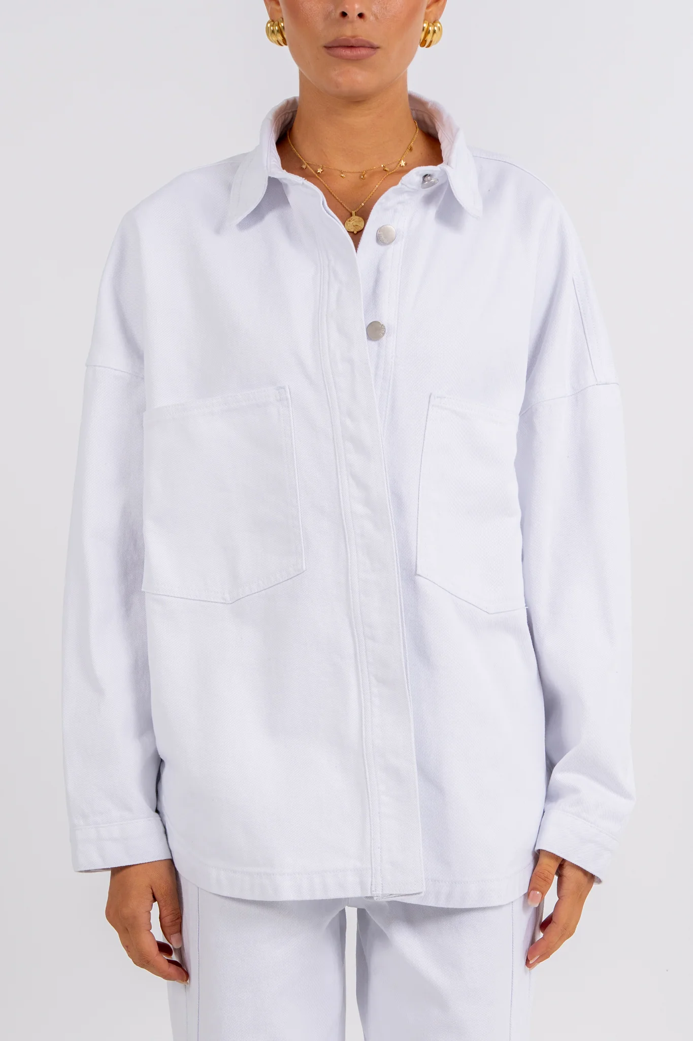 Ilou Denim Shirt White - Image 11