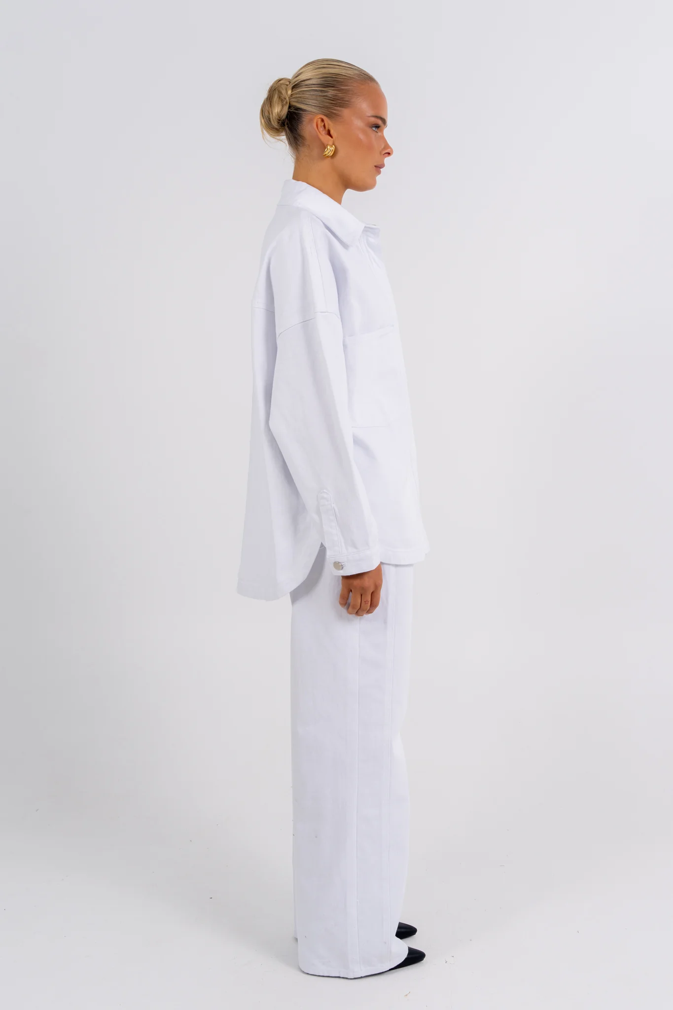 Ilou Denim Shirt White - Image 14