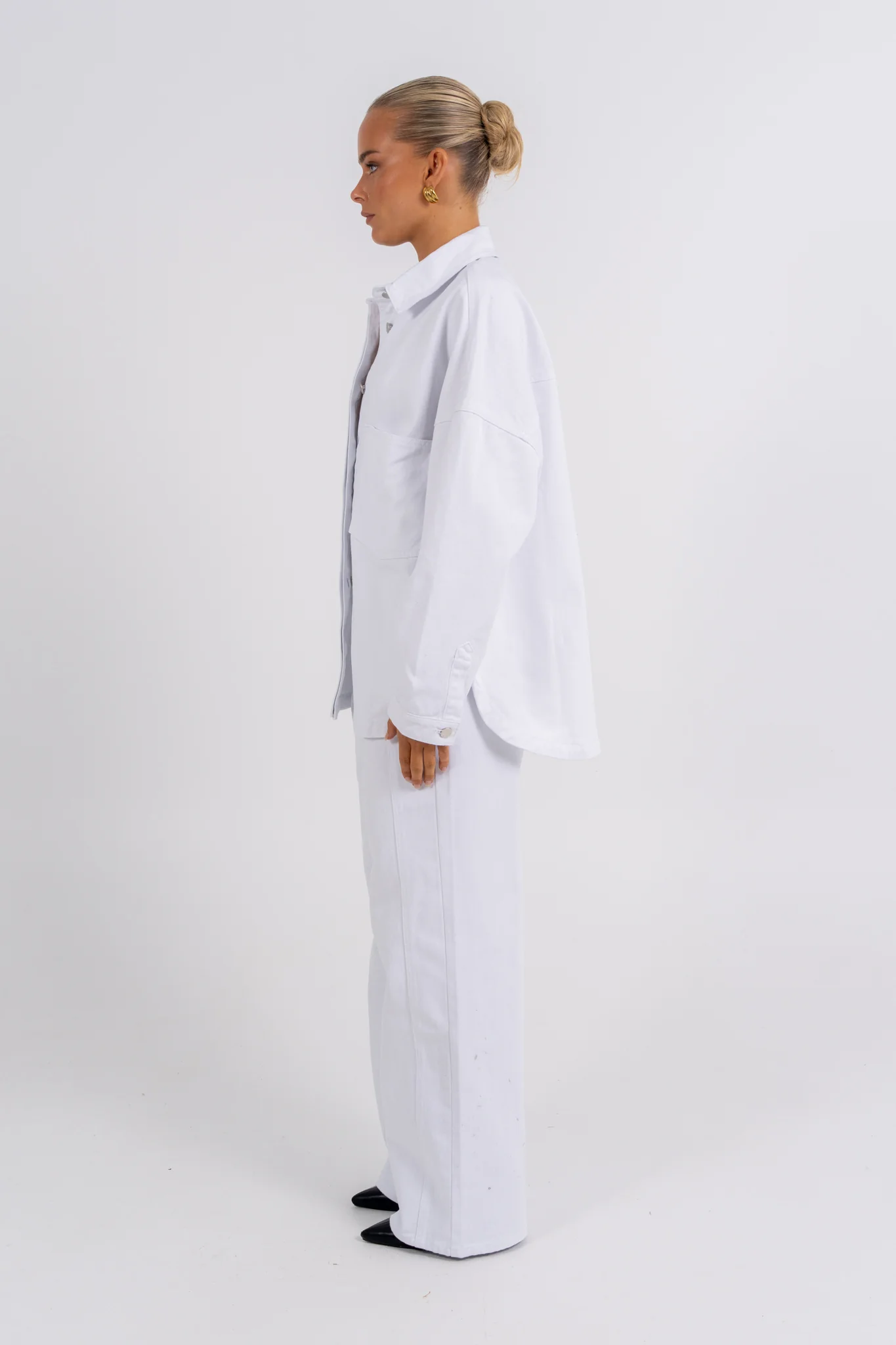 Ilou Denim Shirt White - Image 16