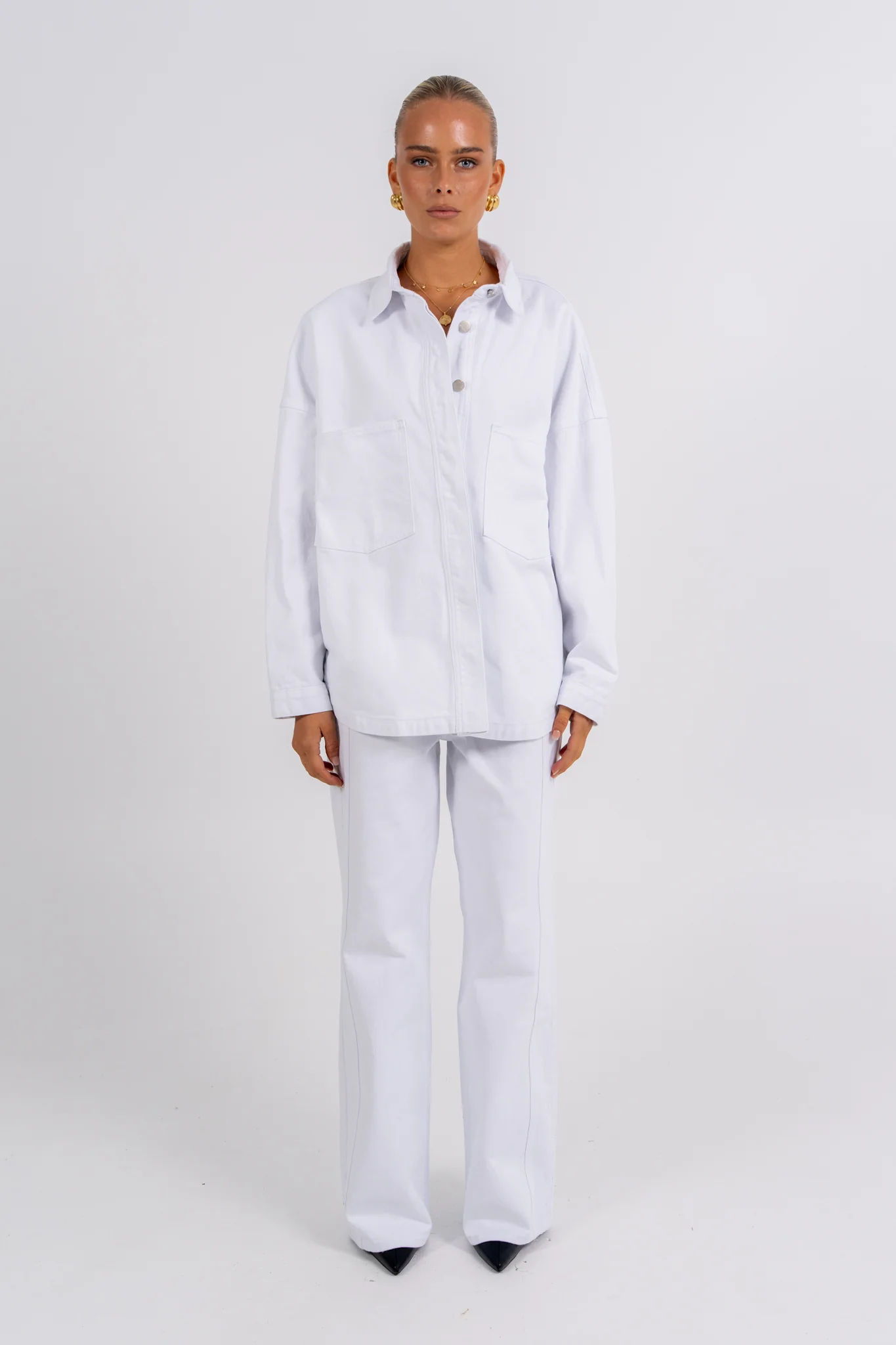 Ilou Denim Shirt White - Image 3