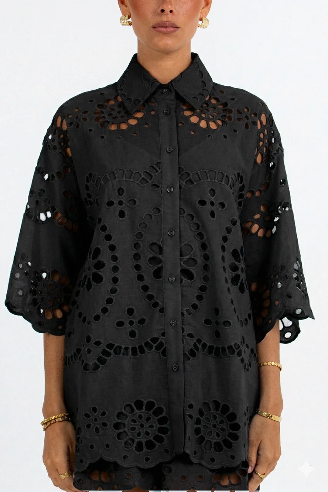 Immy Shirt Black Sicily Lace - Image 2