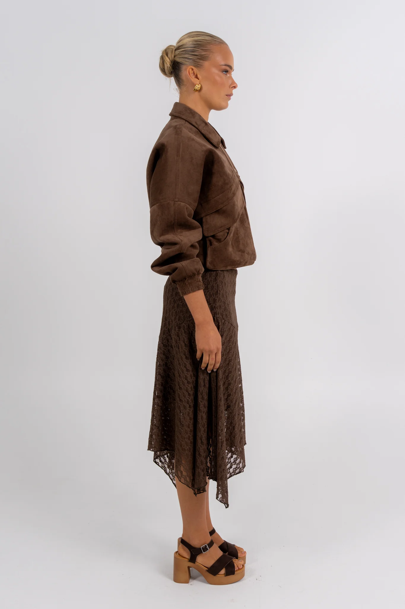 Jade Midi Skirt Chocolate - Image 9