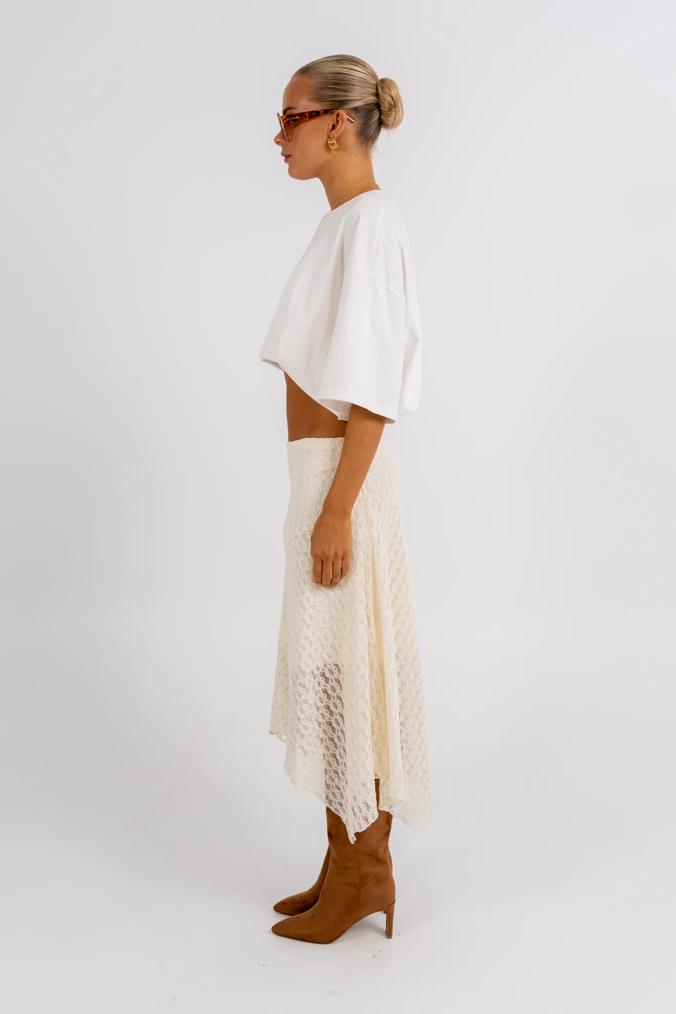 Jade Midi Skirt Cream - Image 4