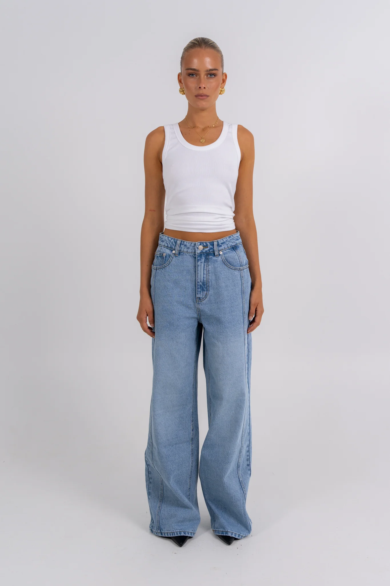 Janey Baggy Leg Jeans Light Vintage - Image 13
