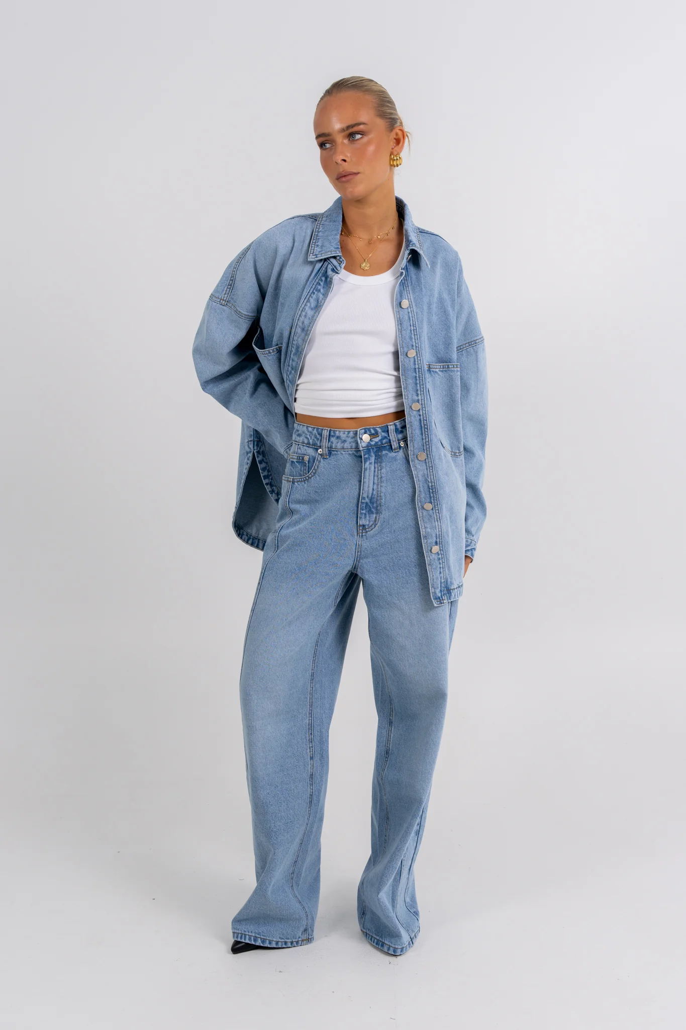 Janey Baggy Leg Jeans Light Vintage - Image 16