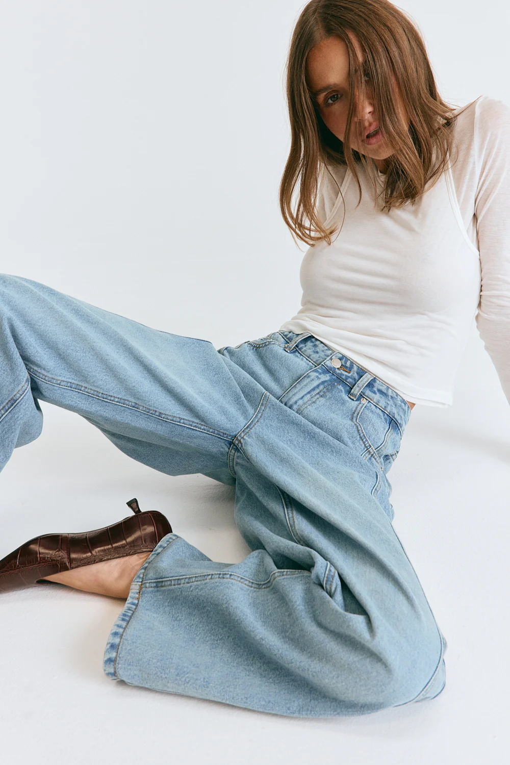 Janey Baggy Leg Jeans Light Vintage - Image 2