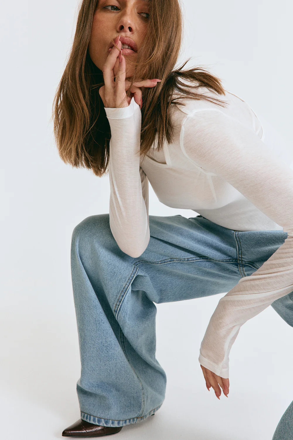 Janey Baggy Leg Jeans Light Vintage - Image 4