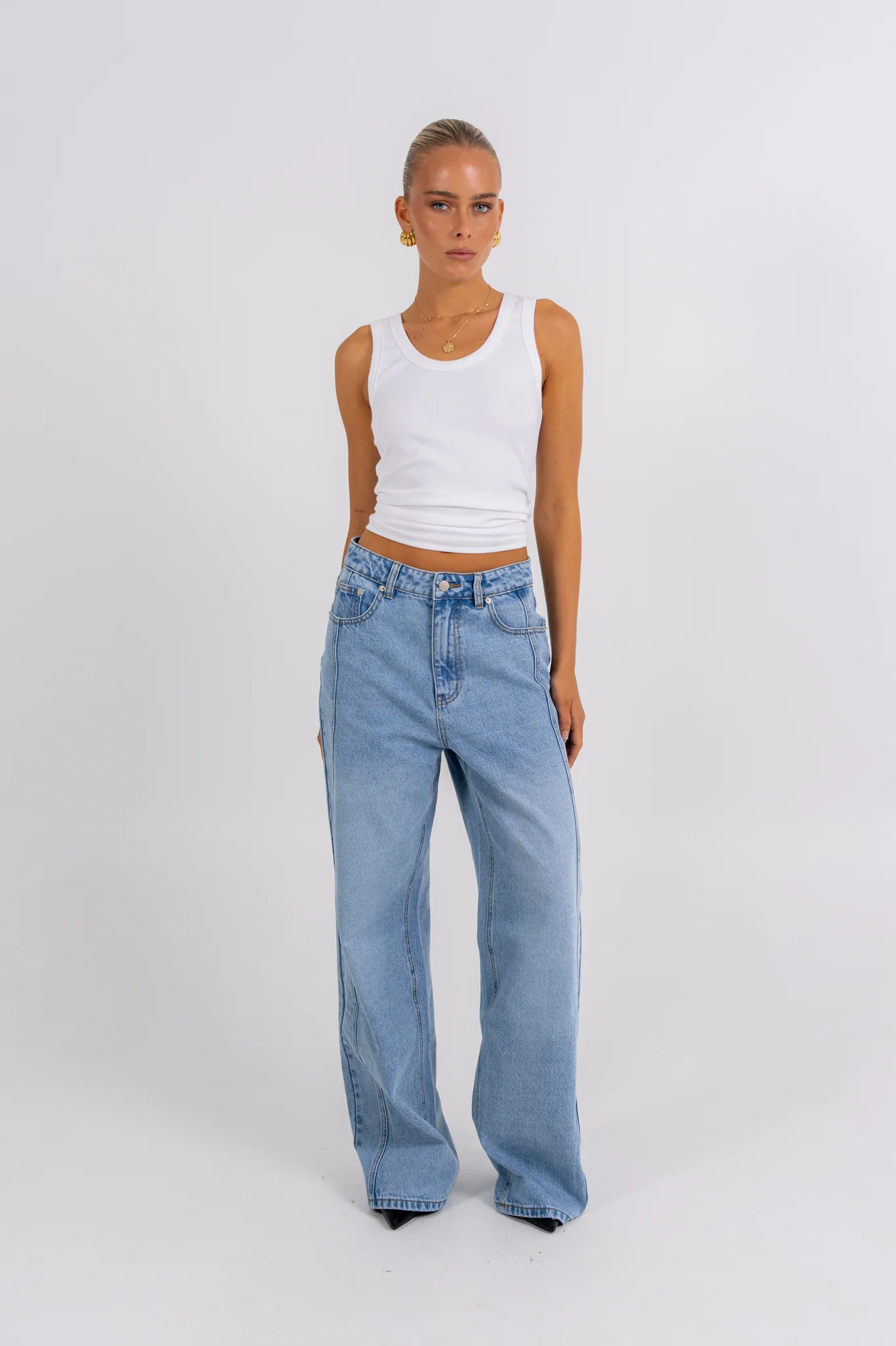 Janey Baggy Leg Jeans Light Vintage - Image 7