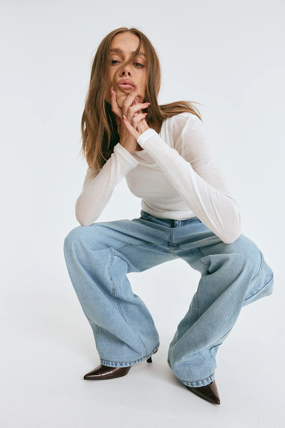 Janey Baggy Leg Jeans Light Vintage - Image 9