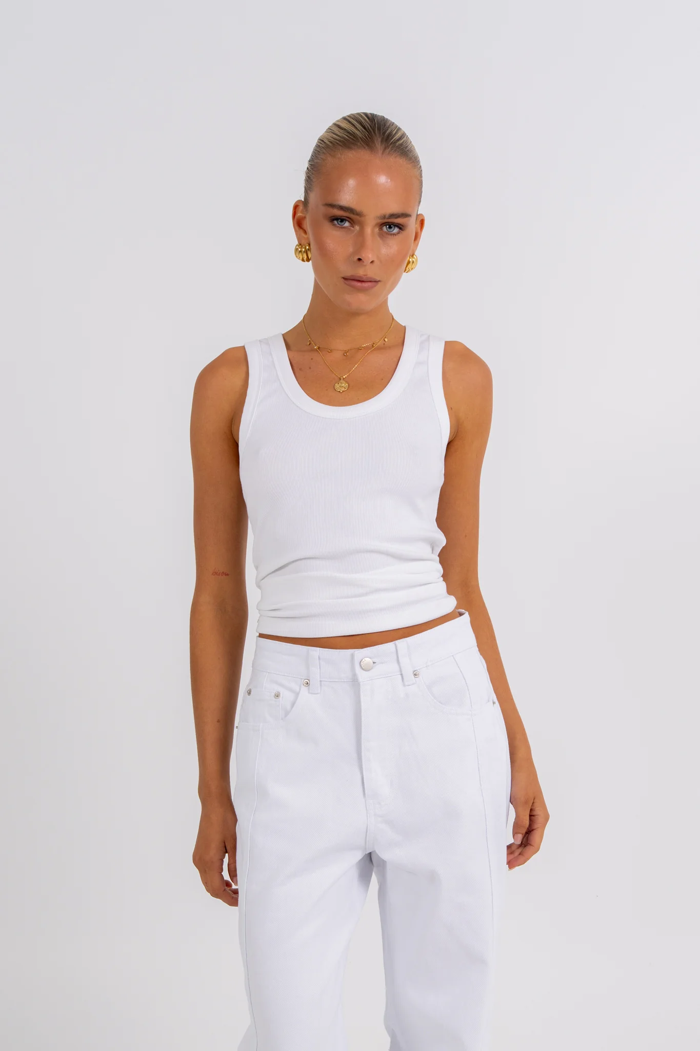 Janey Baggy Leg Jeans White - Image 11