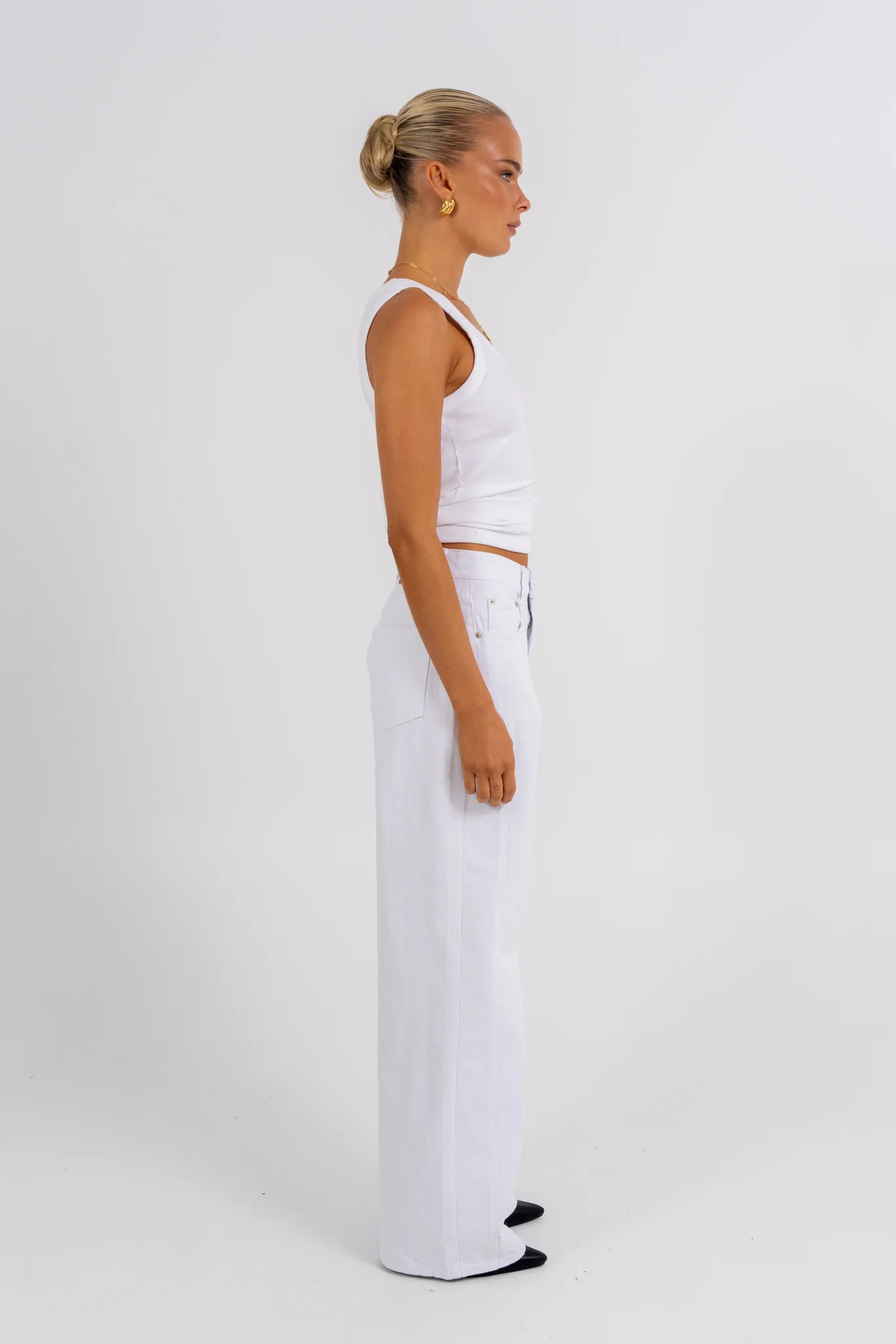 Janey Baggy Leg Jeans White - Image 13