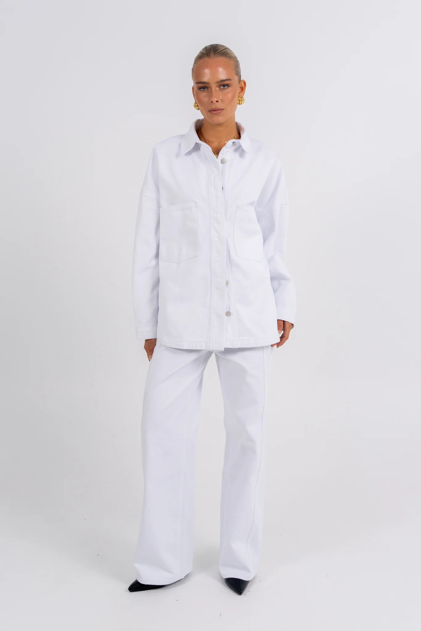 Janey Baggy Leg Jeans White - Image 3