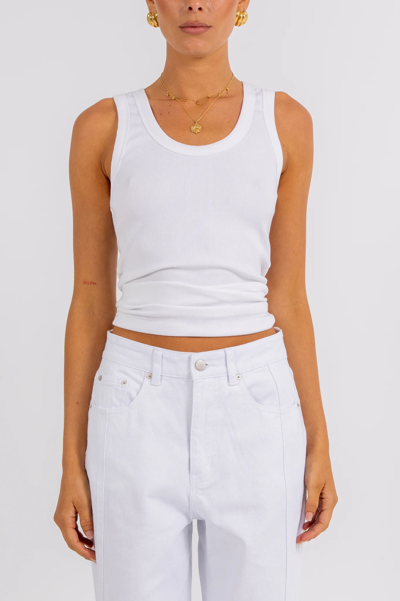 Janey Baggy Leg Jeans White - Image 4