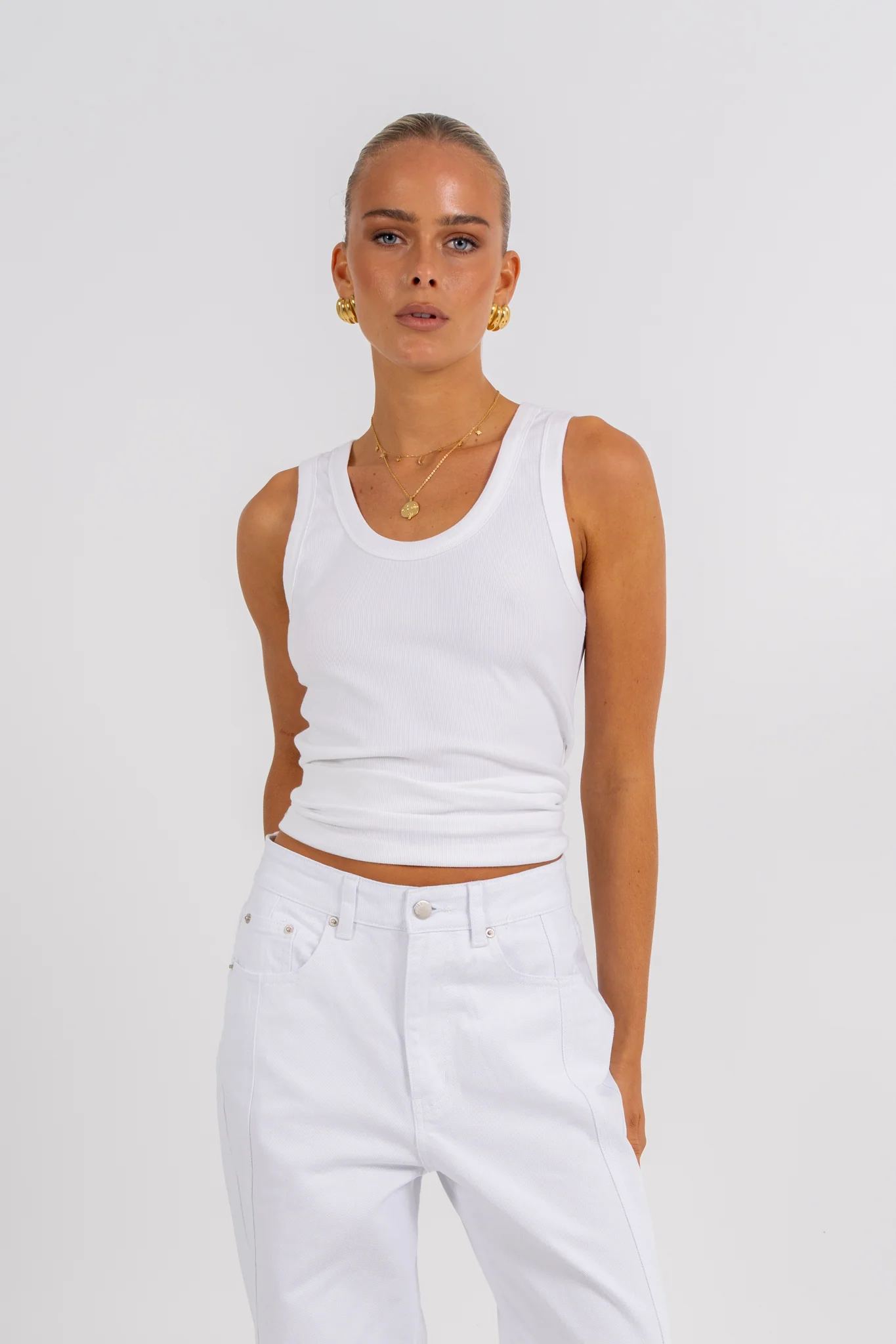 Janey Baggy Leg Jeans White - Image 8