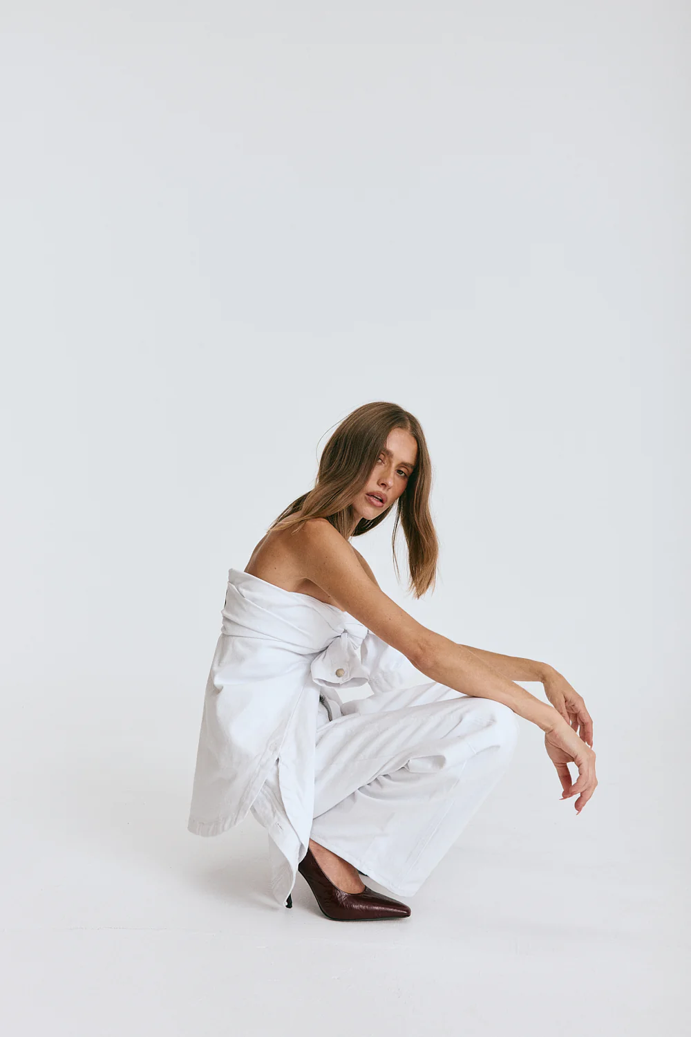 Ilou Denim Shirt White - Image 2