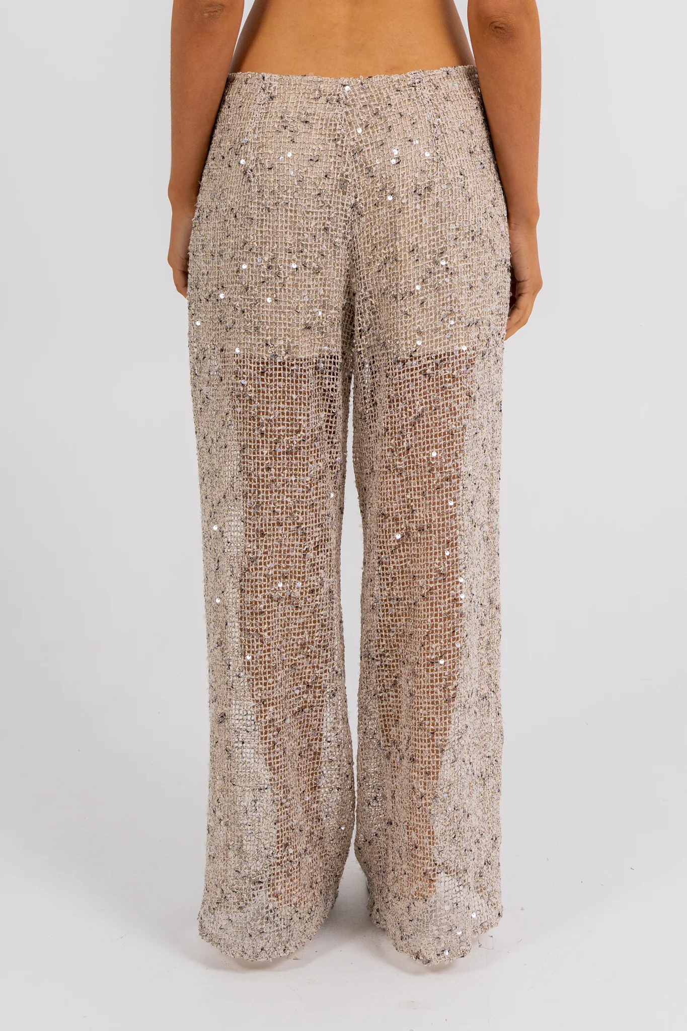 Juno Sequin Pant Beige - Image 8