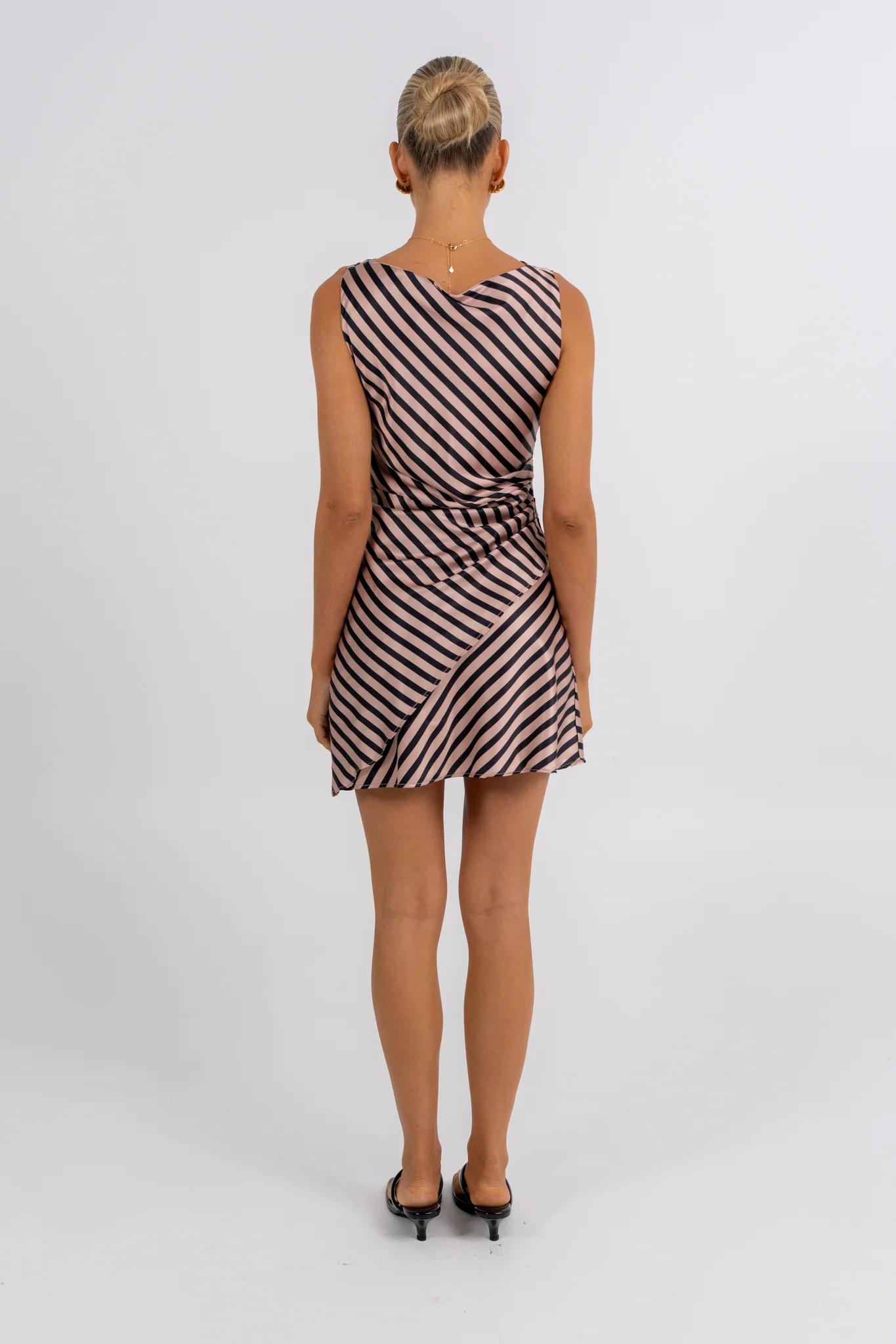Kirah Mini Dress Black Stripe - Image 5