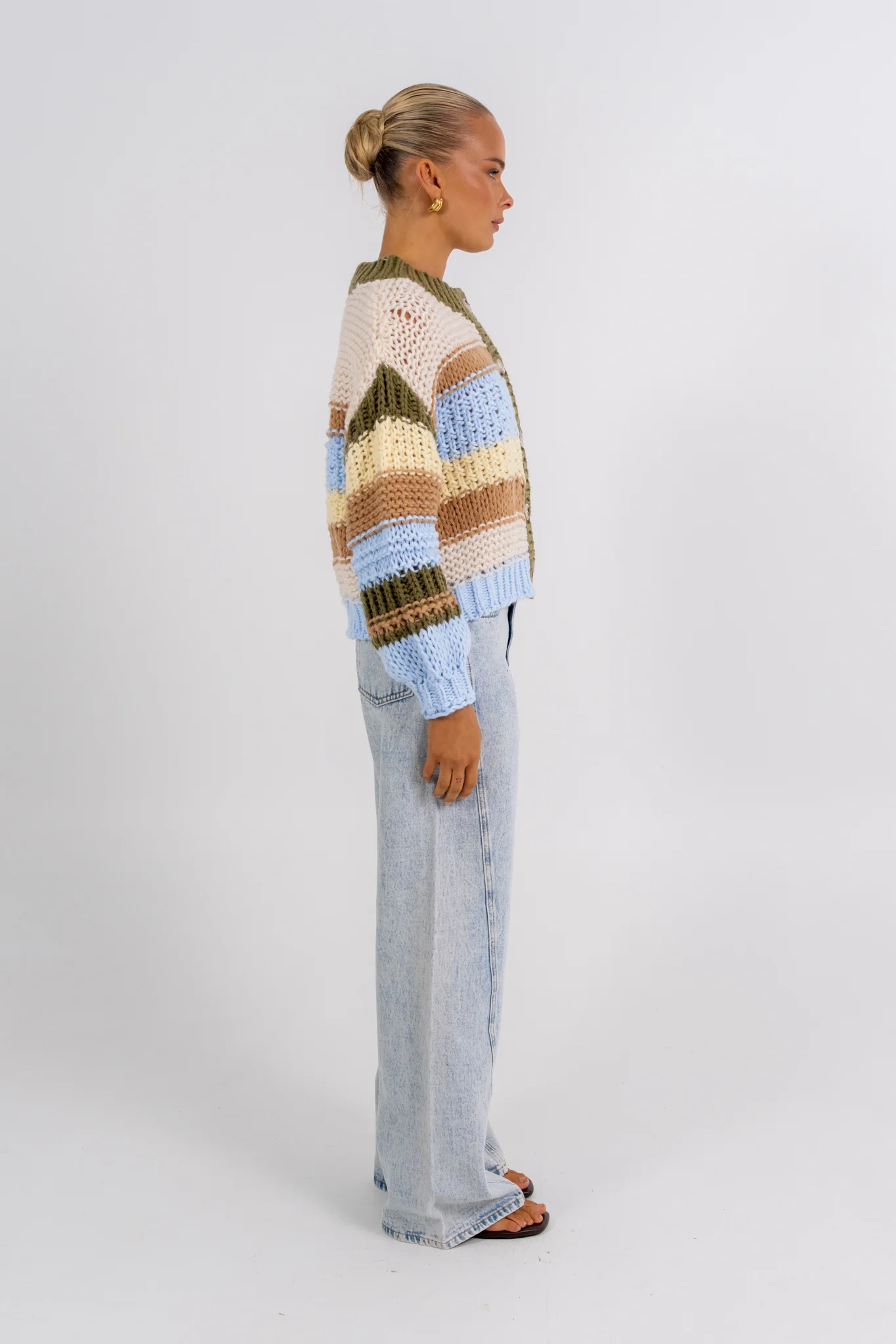 Lenora Cardigan Desert Stripe - Image 8