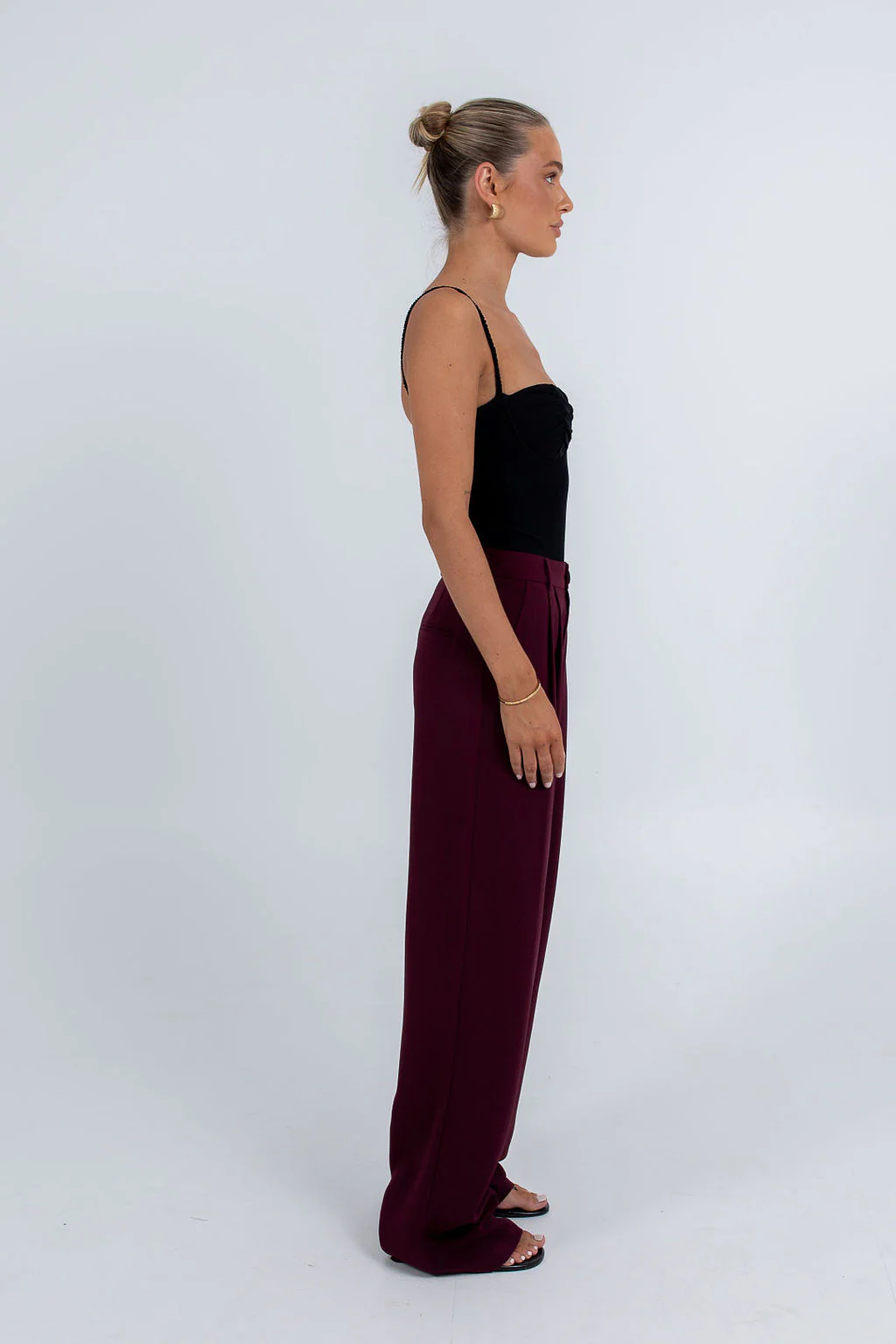 Mayda Tailored Pants Burgundy - Image 11