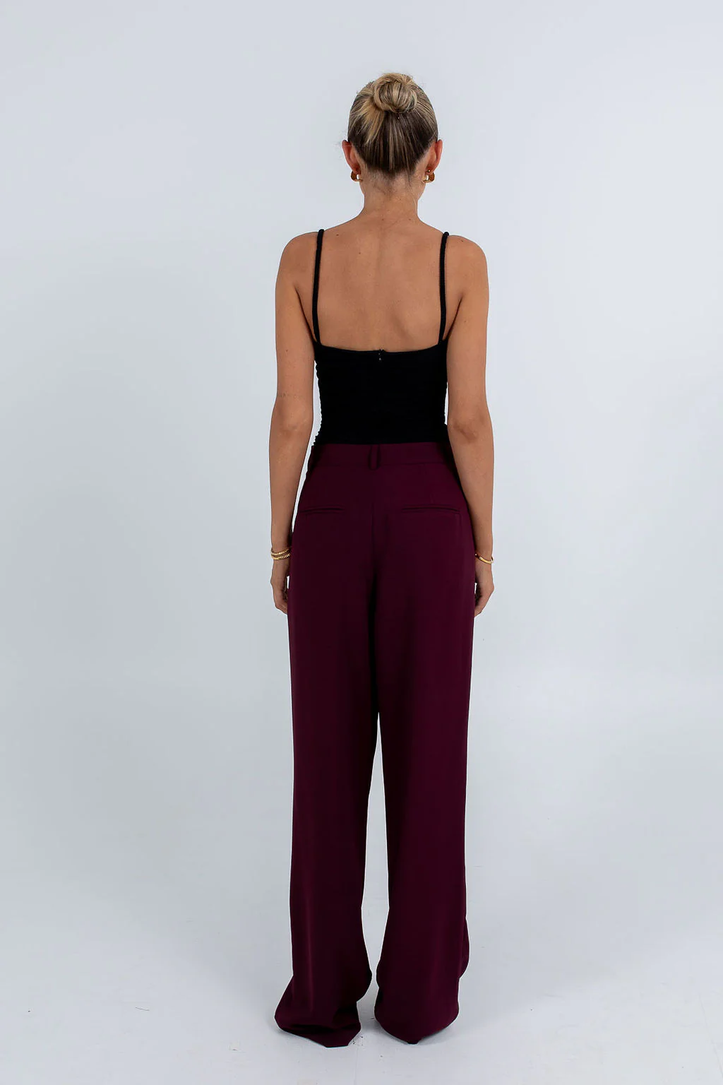 Mayda Tailored Pants Burgundy - Image 7