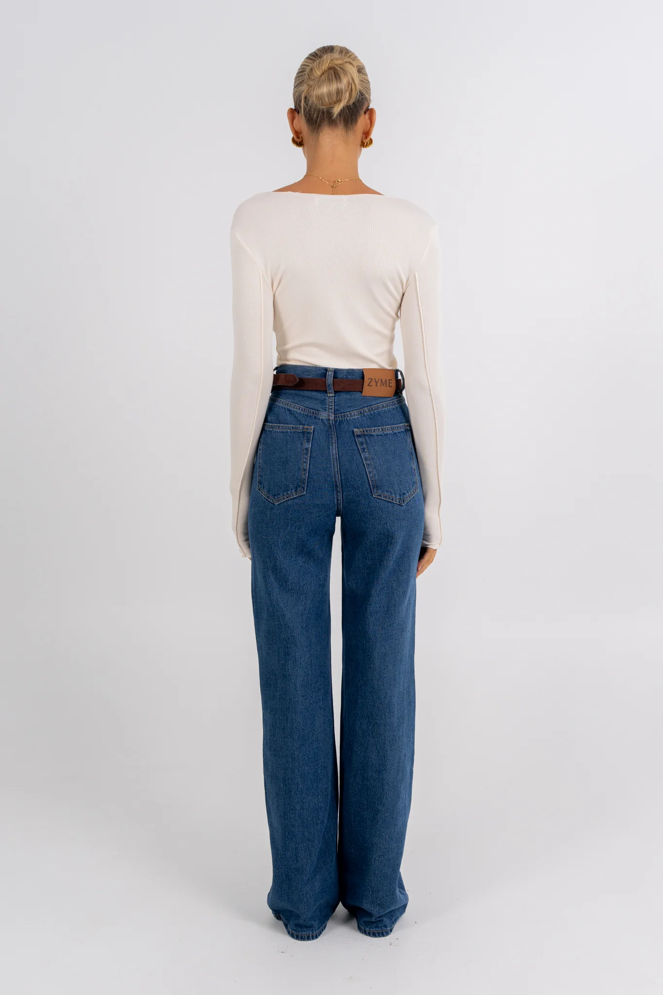 Nicka Long Sleeve Top Ivory - Image 4