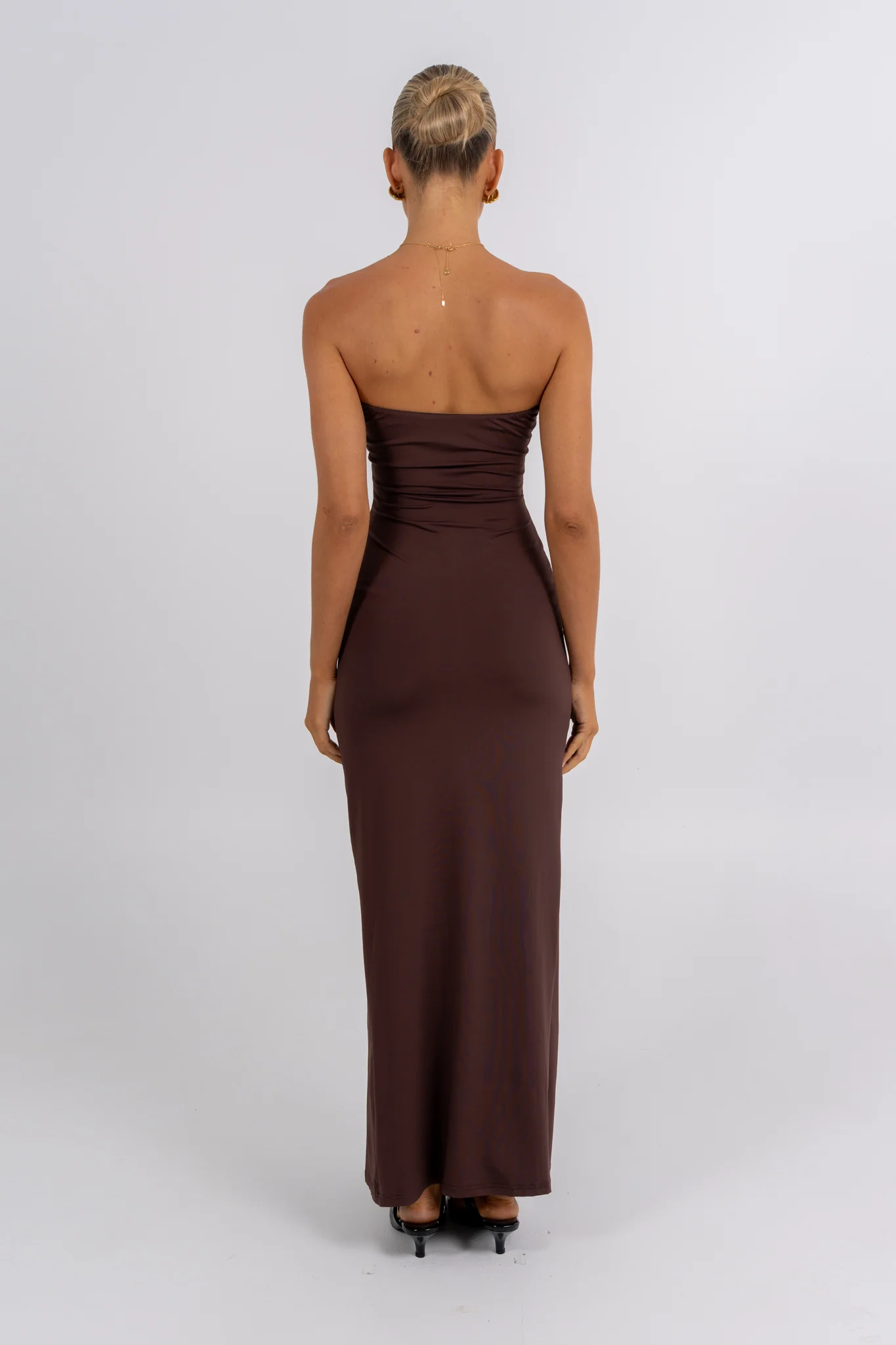 Nicole Maxi Dress Chocolate - Image 4