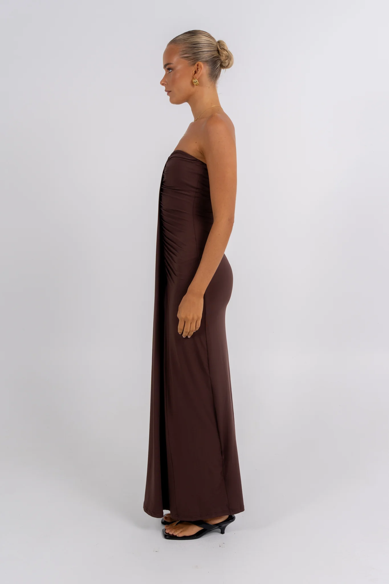 Nicole Maxi Dress Chocolate - Image 9