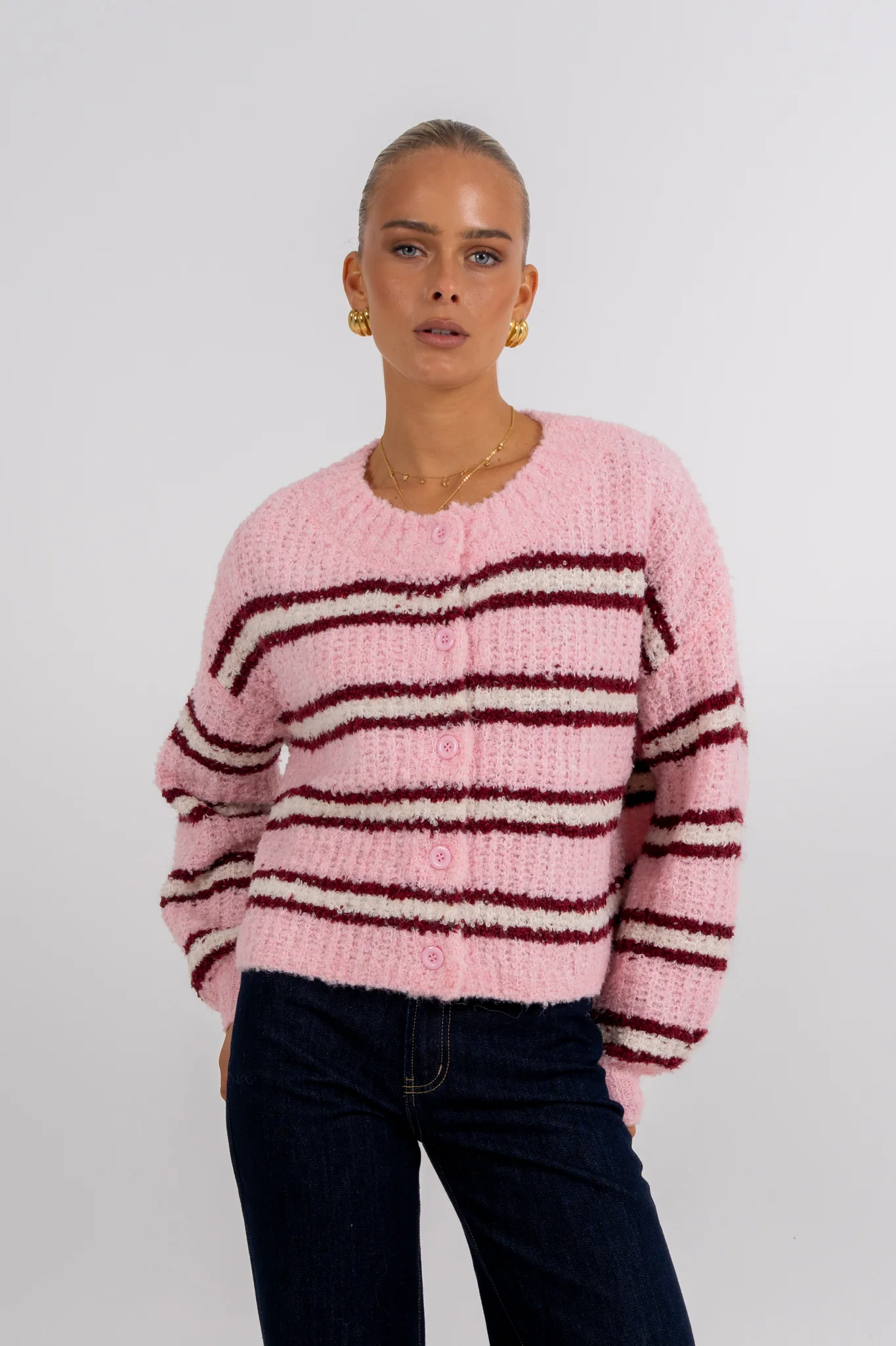 Ozelia Cardigan Pink - Image 6
