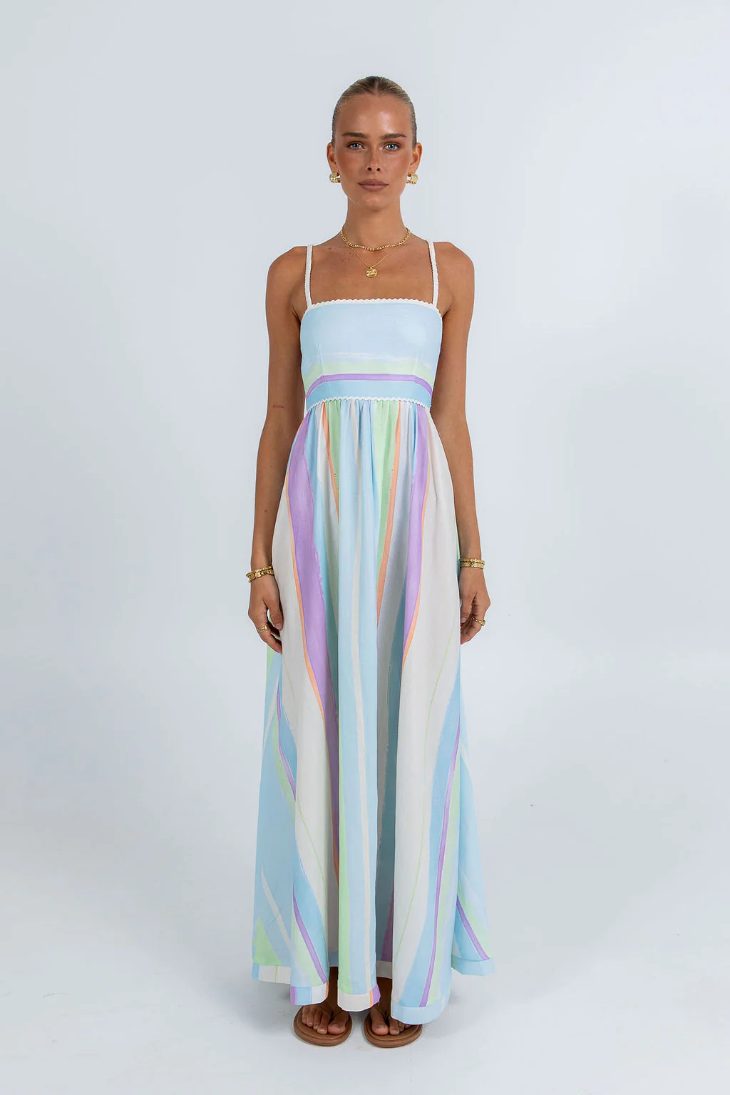 Palomae Maxi Dress Virenne Print